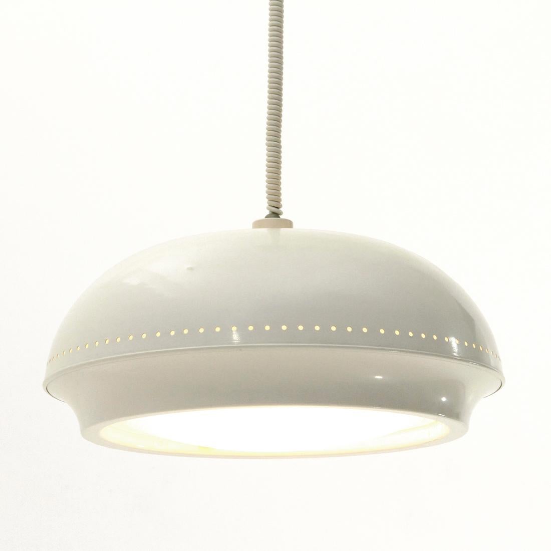 Italian White 'Nigritella' Pendant Lamp by Tobia Scarpa for Flos, 1960s For Sale