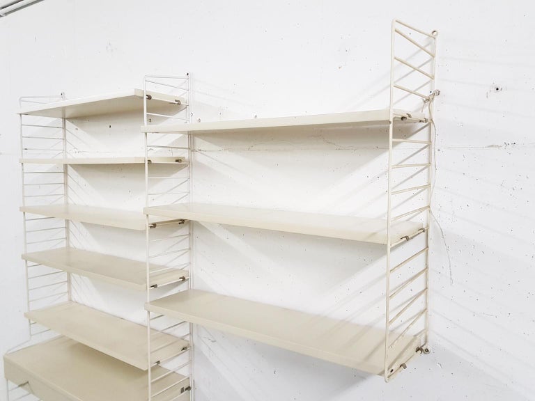 White Nisse Strinning for String Wall System with Desk, Sweden, 1960s ...