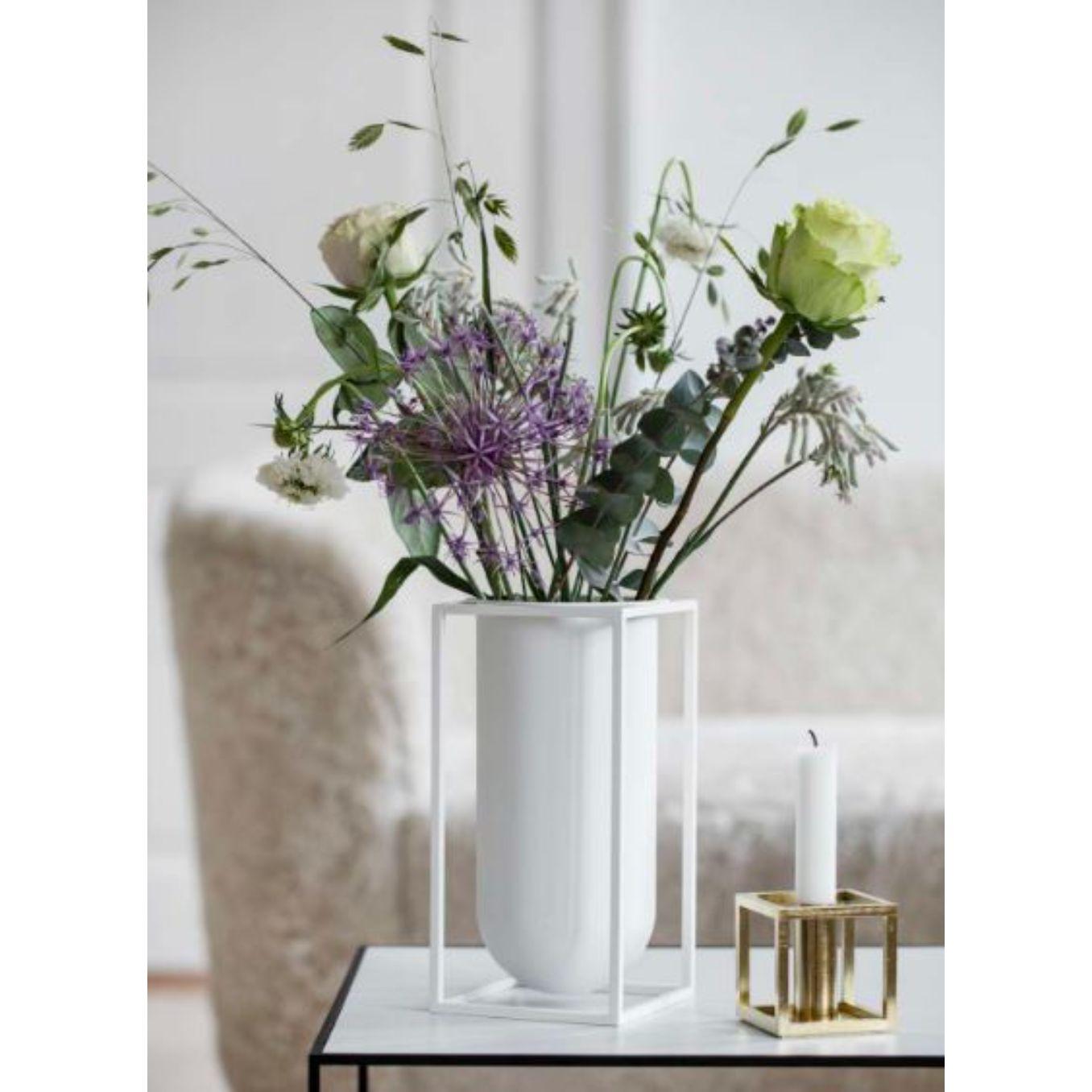 Contemporary White Nolia Kubus Vase by Lassen For Sale