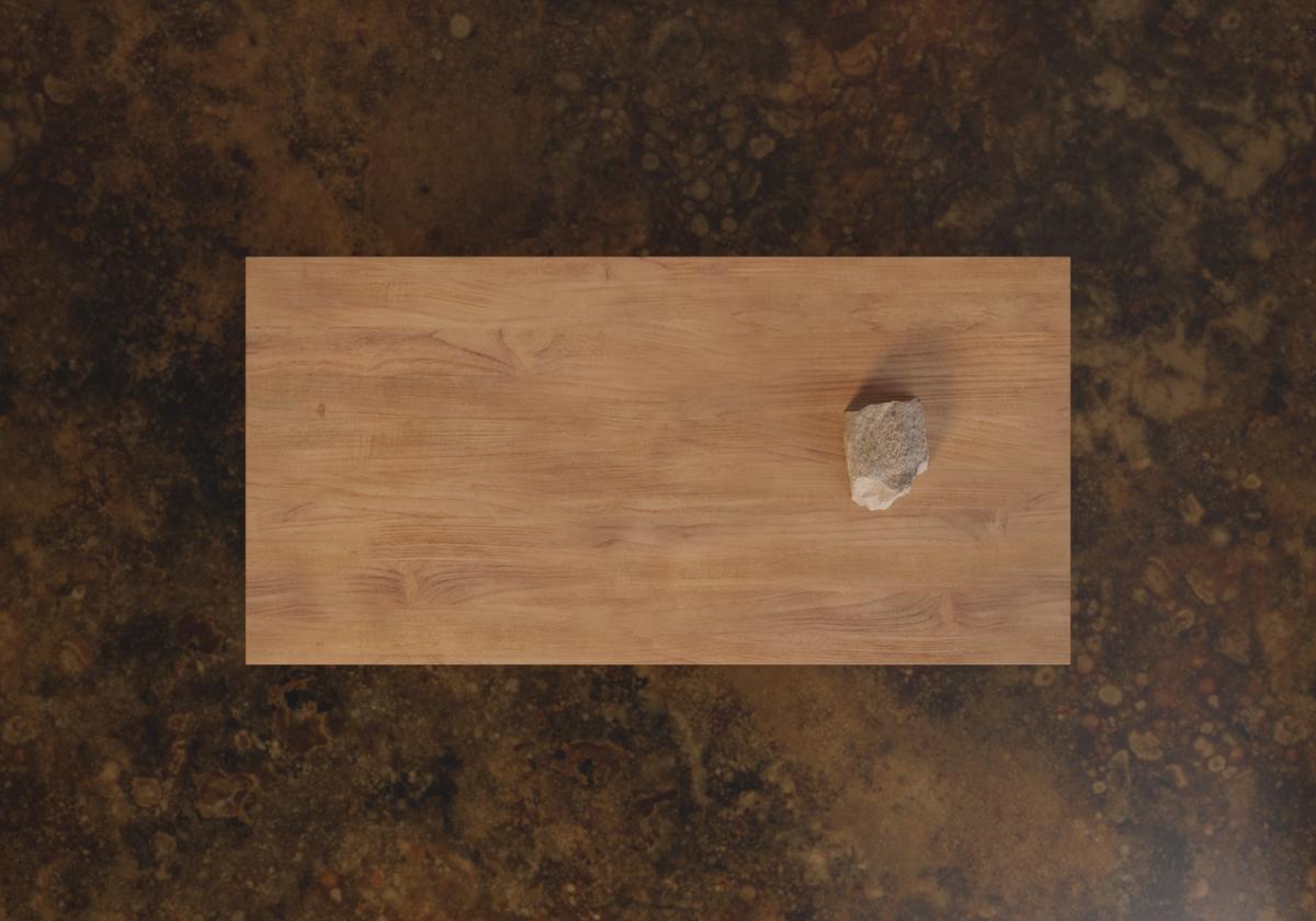 Organic Modern White Oak and Marble Dining Table For Sale