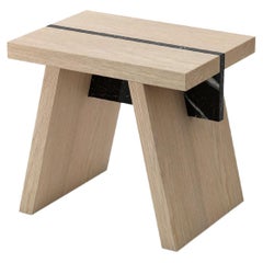 Laws of Motion, Oak Solid Wood Stool, Side Table by Joel Escalona