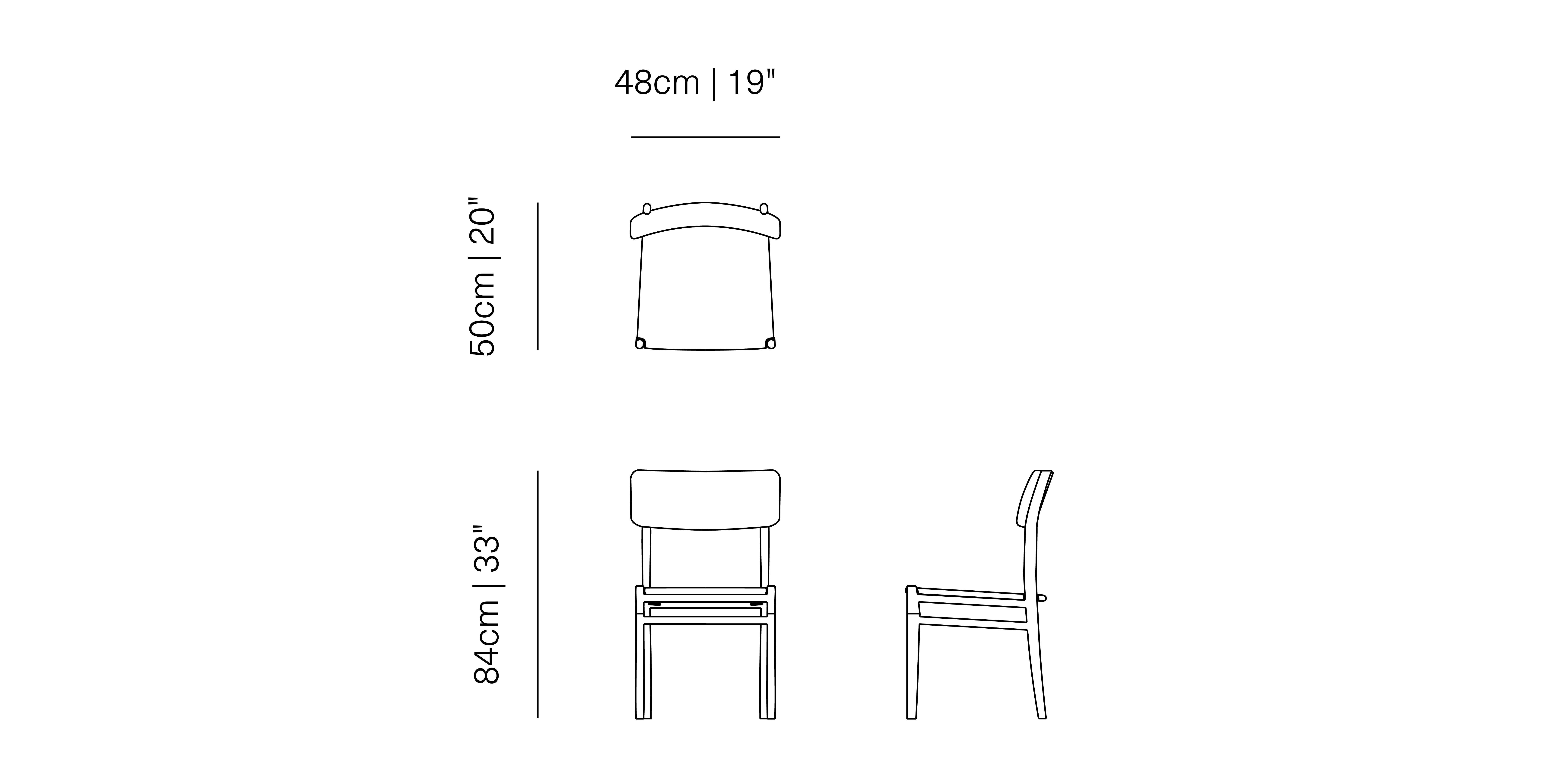 Set of 2 Noviembre X Dining Chair in Oak Wood with Leather Seat by Joel Escalona For Sale 1