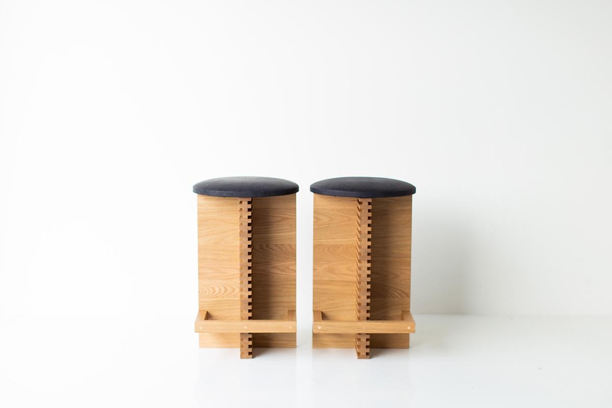 This is a deposit on (4) counter stools. The remaining half and entire shipping cost will be due upon completion before shipping.

These White Oak Counter Stools - The Cicely are beautifully constructed from solid white oak in Ohio, USA. This stool