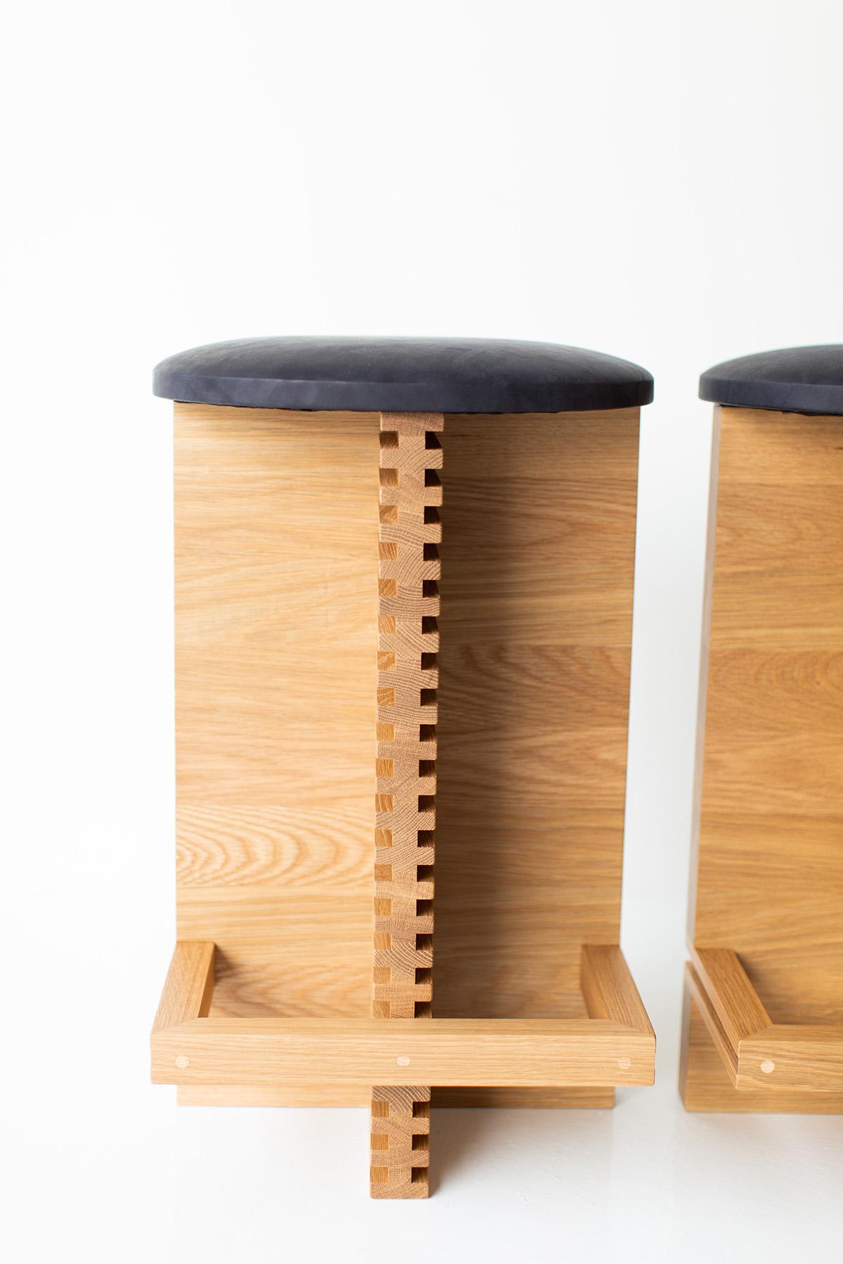 Modern White Oak Cicely Counter Stools Deposit 1/2 For Sale