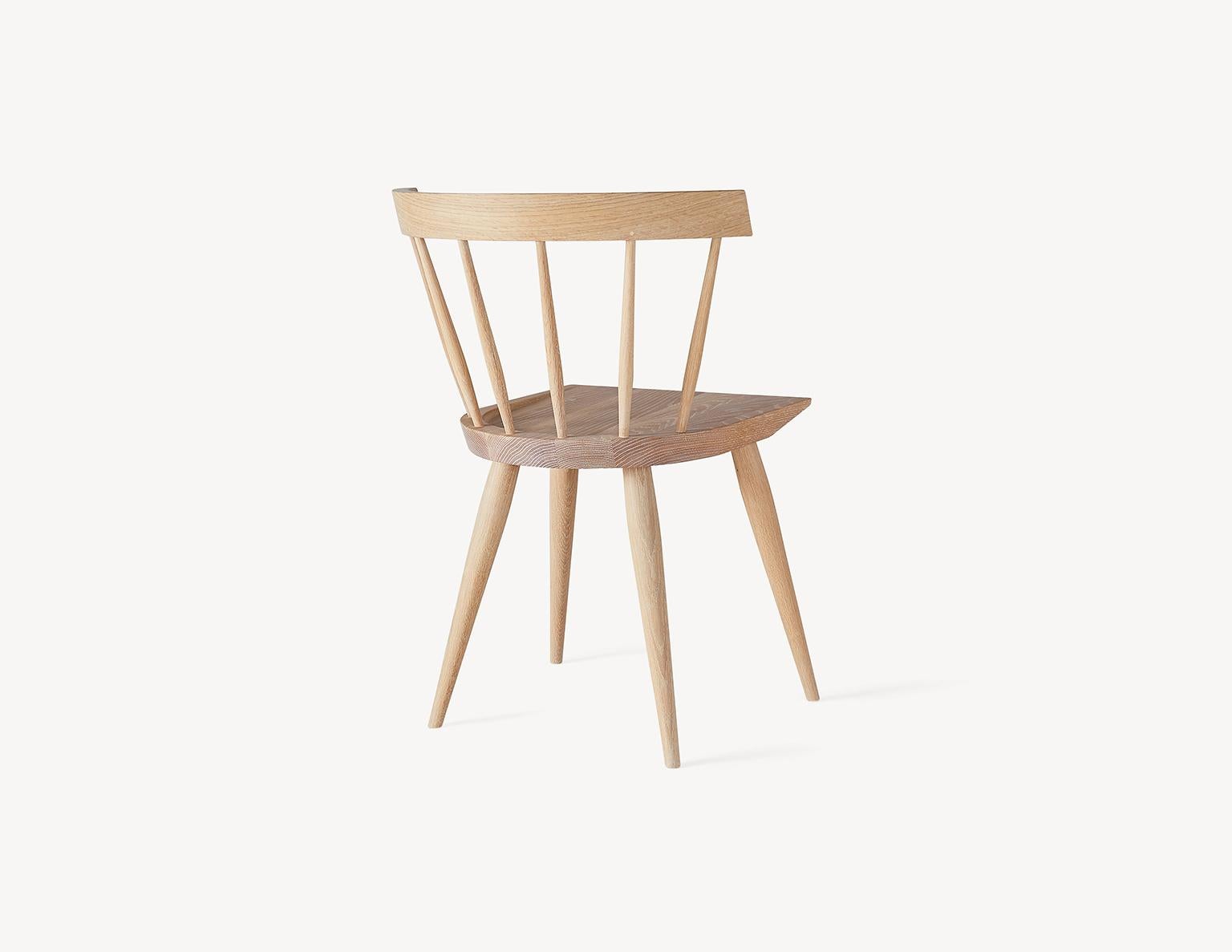 Modern White Oak, Contemporary Windsor Dining Chair by Coolican & Company For Sale