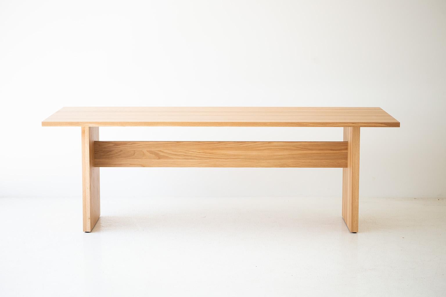 Modern White Oak Dining Table, The Toko For Sale