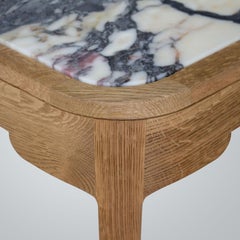 White Oak Eileen Writing Desk with Stone Inset Top by Chapter & Verse