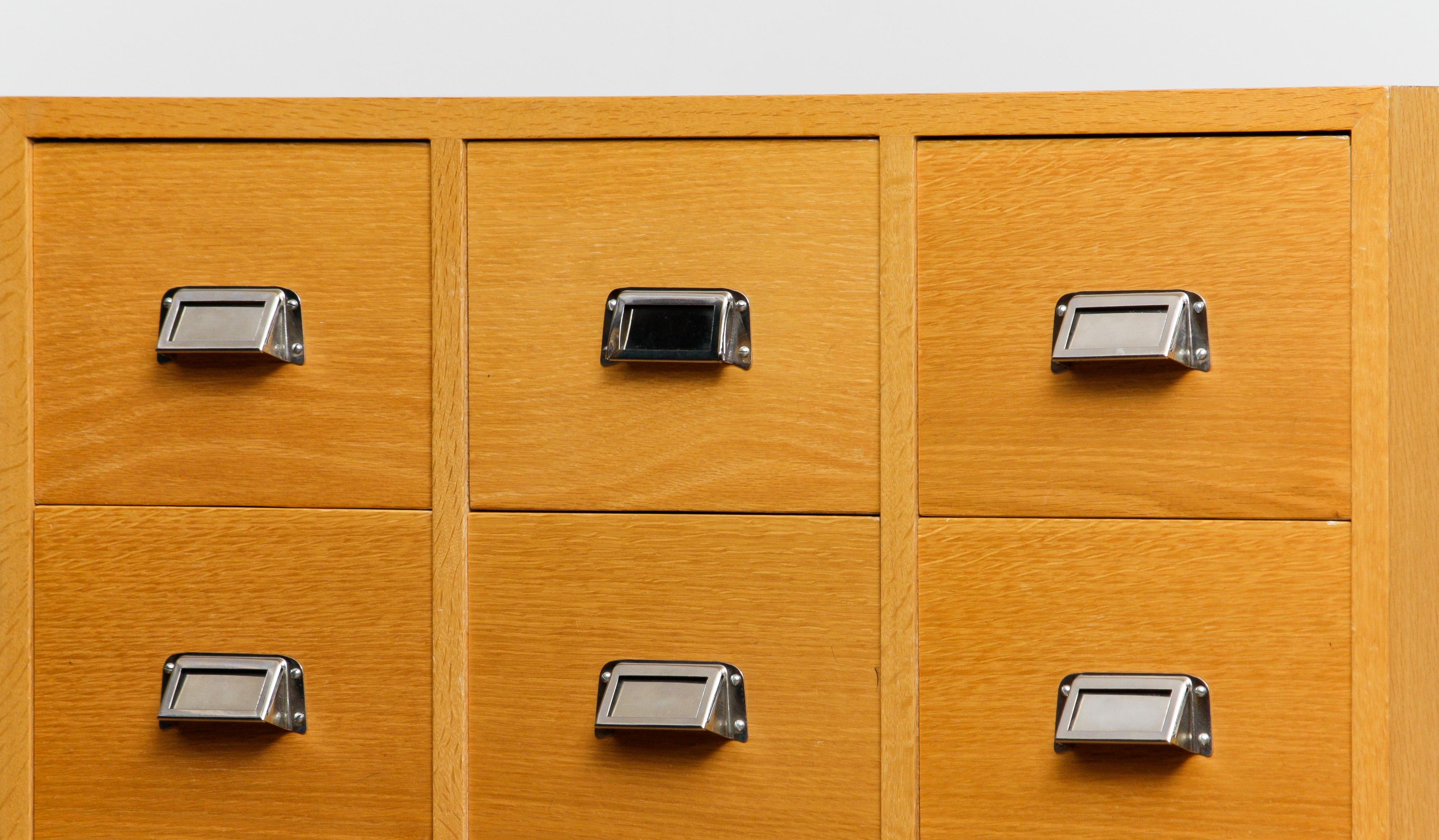 White Oak Filling Cabinet By Lövgrens Traryd, Sweden 1970s 1