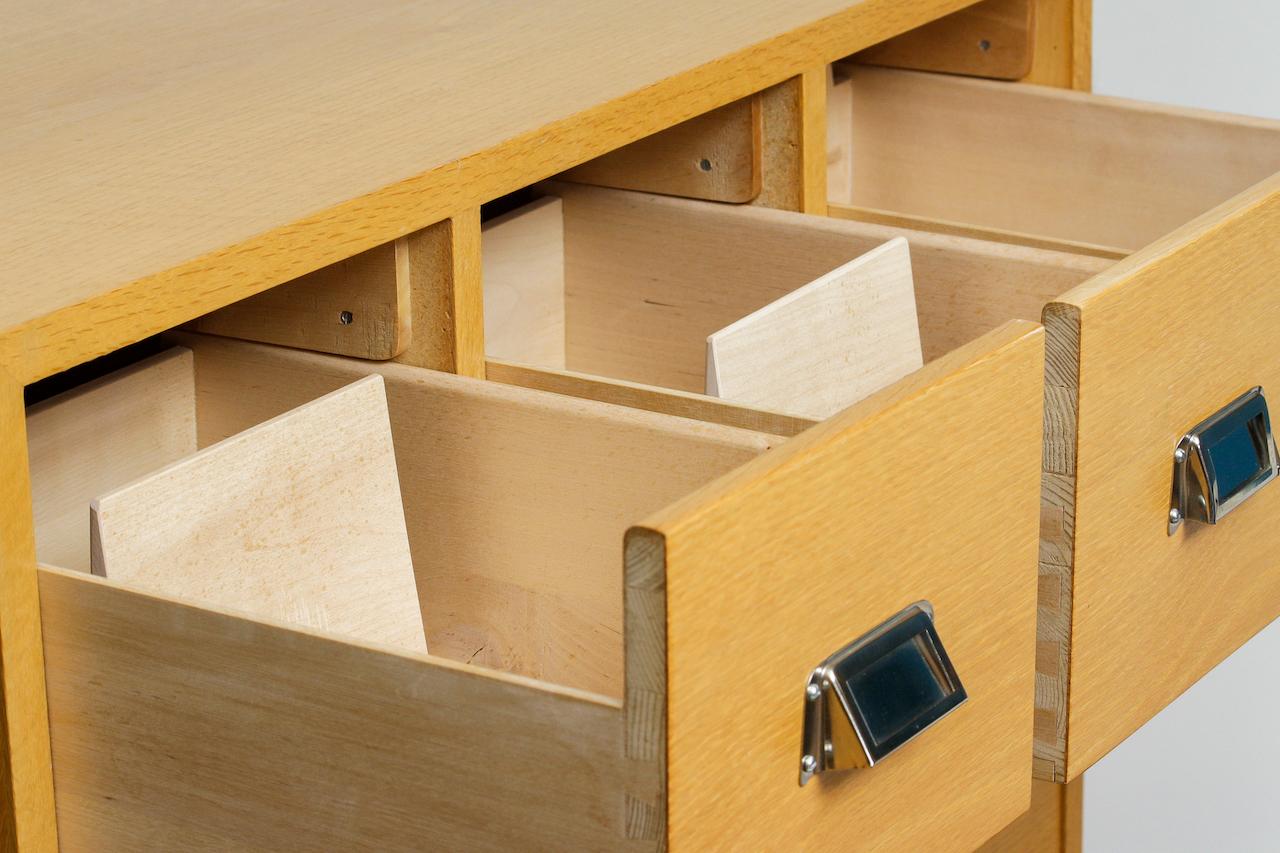White Oak Filling Cabinet By Lövgrens Traryd, Sweden 1970s 2