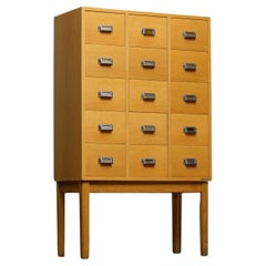 White Oak Filling Cabinet By Lövgrens Traryd, Sweden 1970s