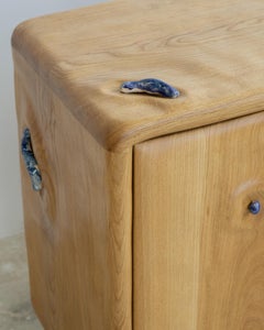 White Oak & Glazed Ceramic Credenza by Alexander Knysch