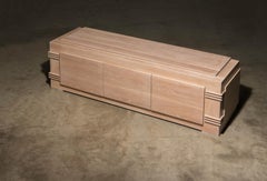 White Oak Media Unit with Oak Trim "Temple Media Unit"