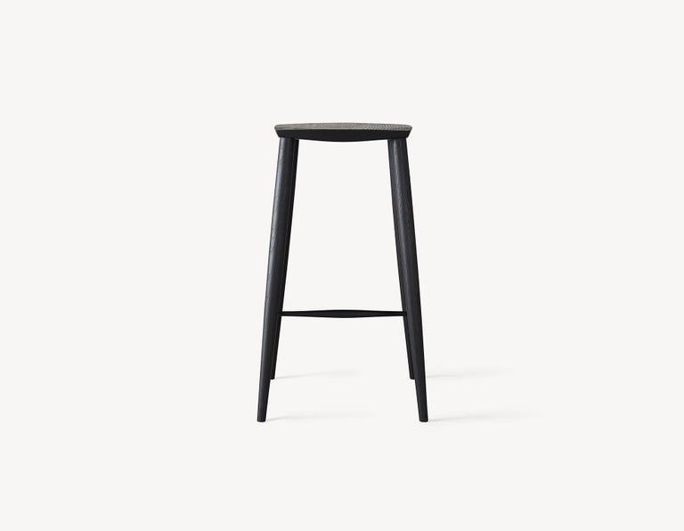 Minimalist Counter Stool in Solid White Oak by Coolican & Company In New Condition For Sale In Mississauga, Ontario