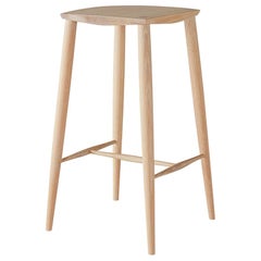 White Oak Minimalist Counter Stool by Coolican & Company