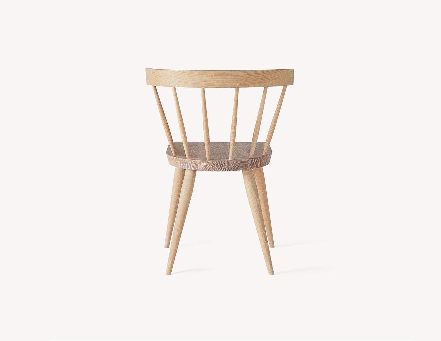 Minimalist Black Dining Chair in Solid Ash by Coolican & Company For Sale 1
