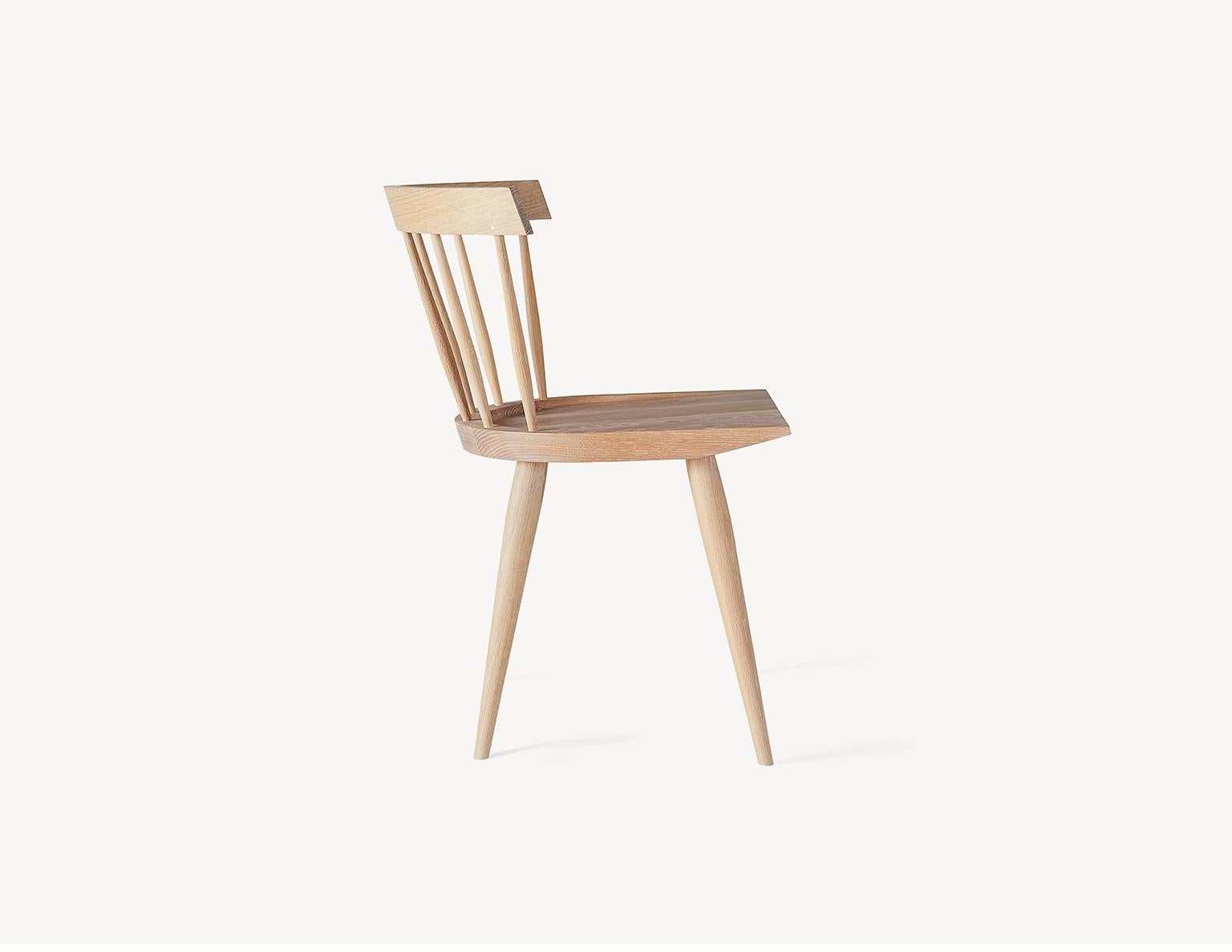 Minimalist Black Dining Chair in Solid Ash by Coolican & Company For Sale 2
