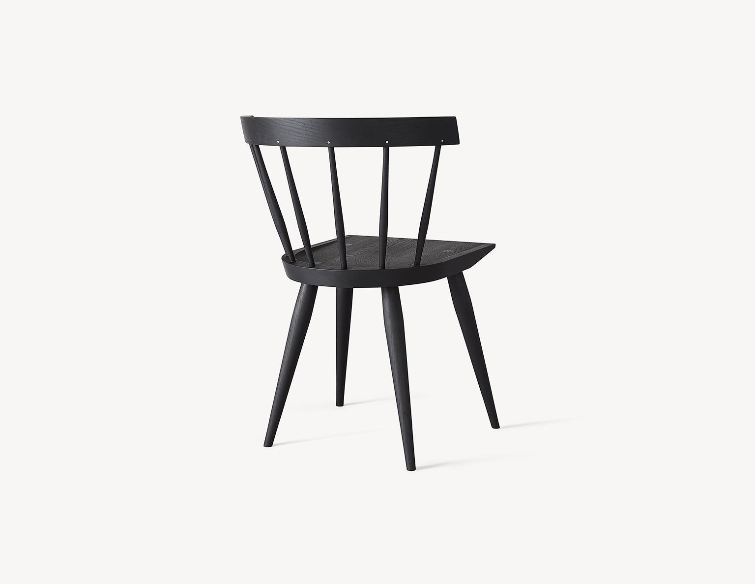 black minimalist dining chair