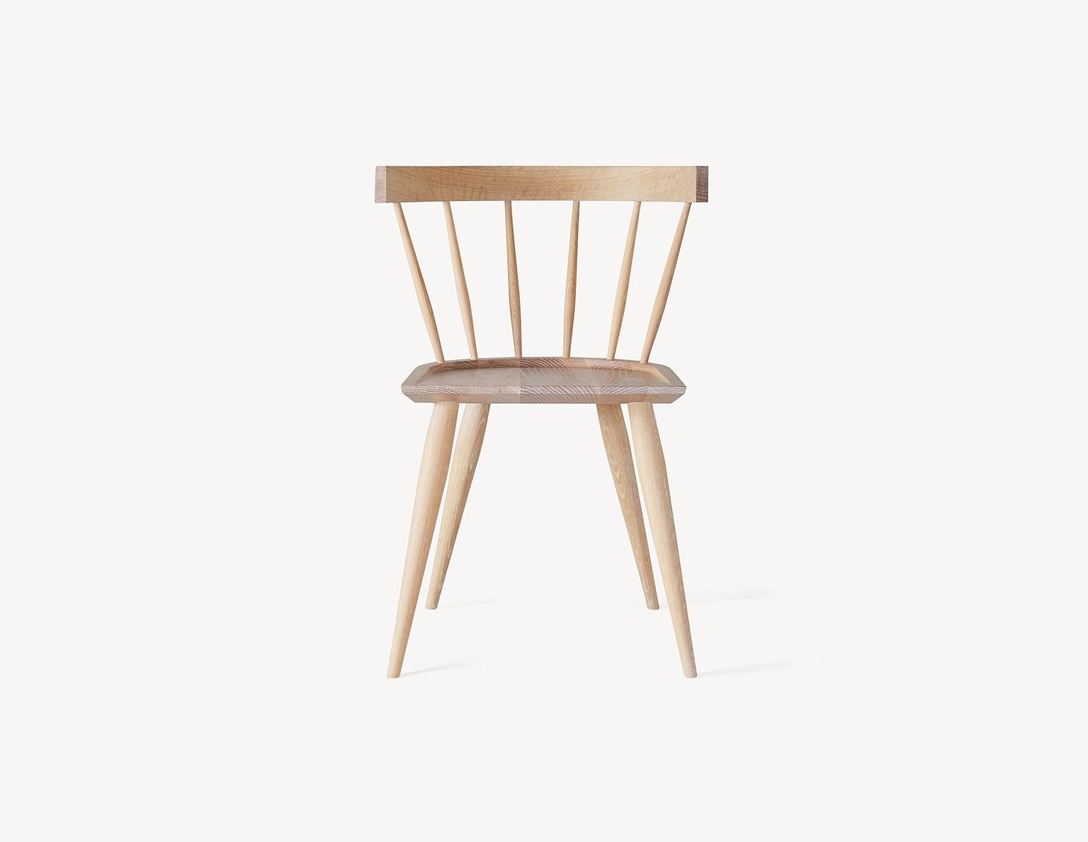 Contemporary Minimalist Black Dining Chair in Solid Ash by Coolican & Company For Sale