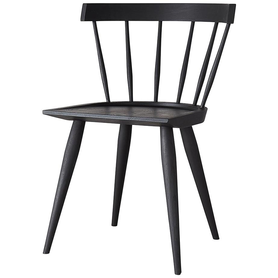 Minimalist Black Dining Chair in Solid Ash by Coolican & Company