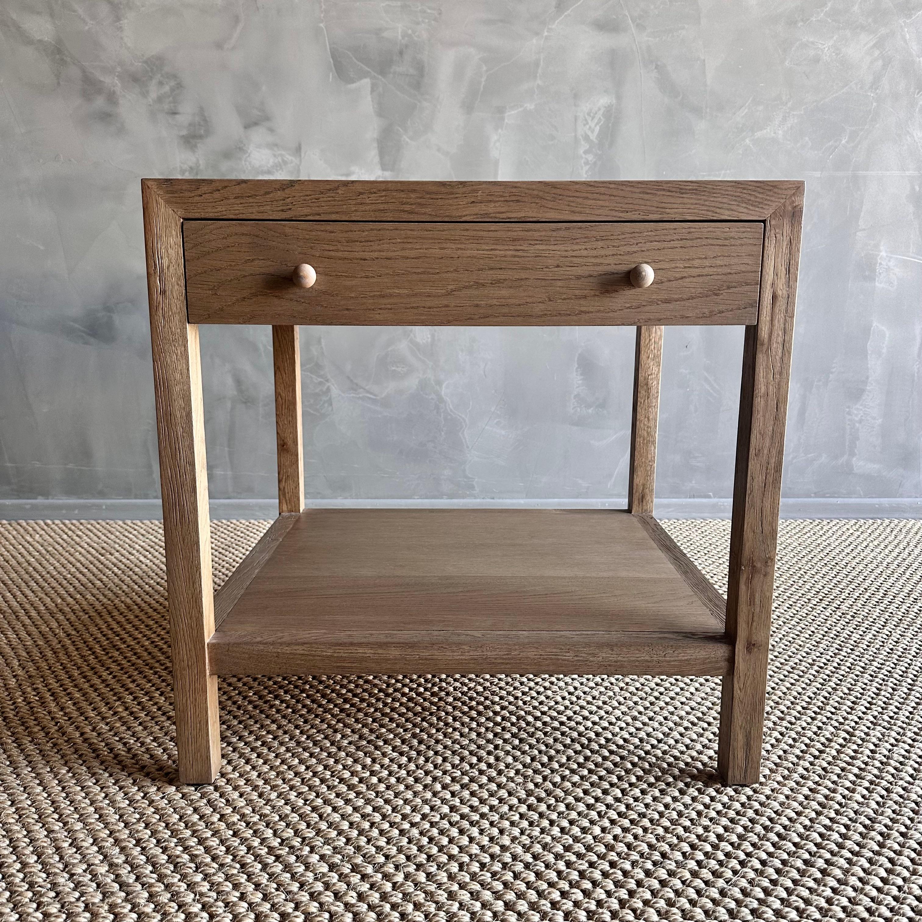The Harper White Oak Nightstand is the perfect choice for those looking to add a contemporary flair to their bedroom. The natural finish of the white oak wood brings a sense of warmth and sophistication to any space.

The single drawer provides