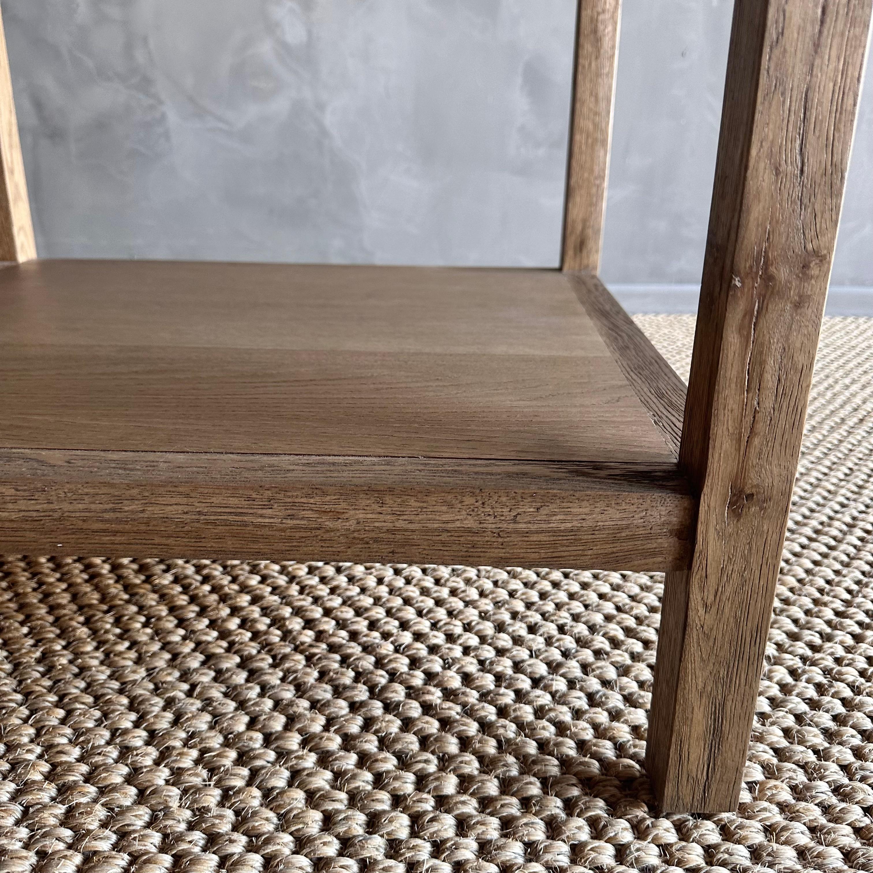 Contemporary White Oak Nightstand with Single Soft Close Drawer For Sale
