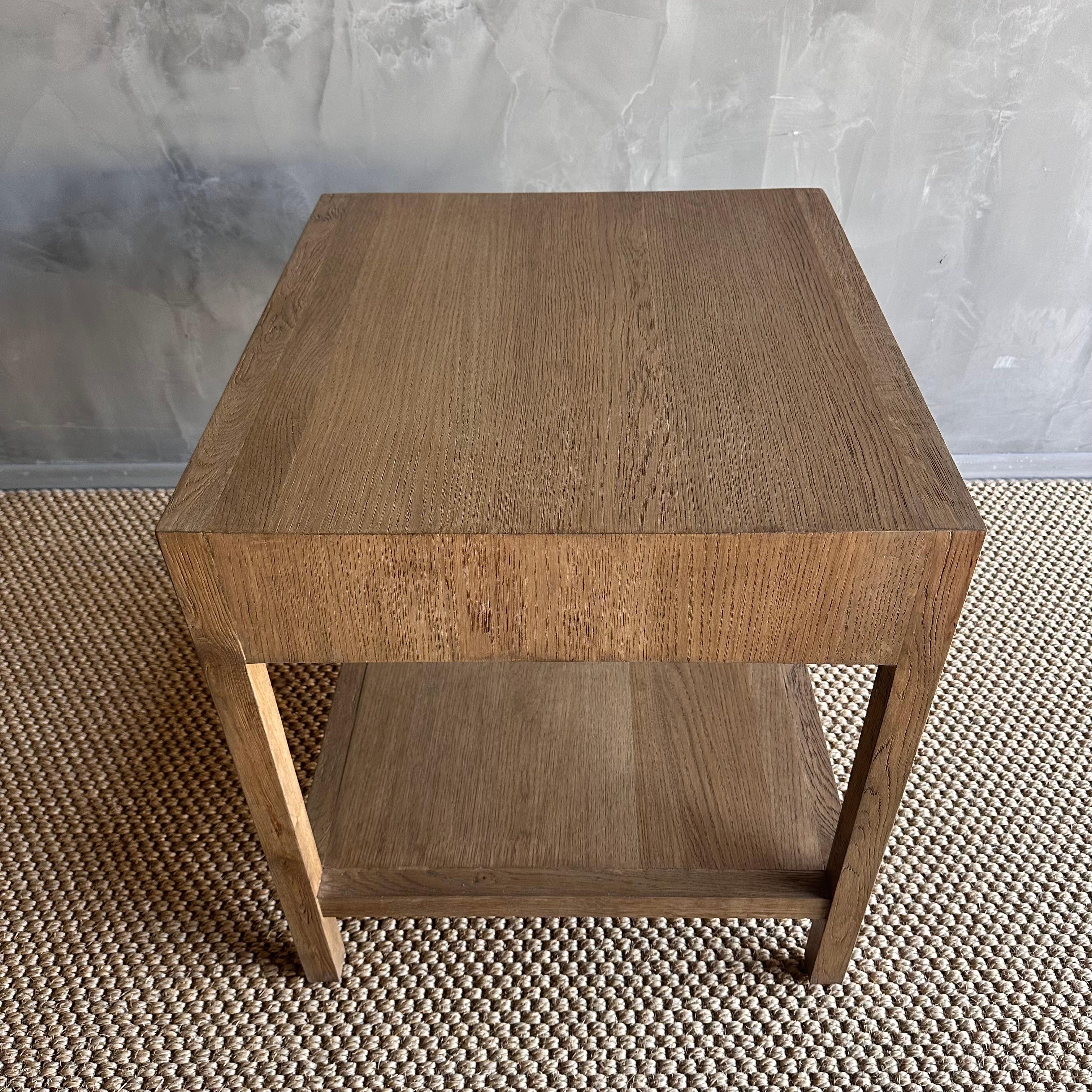 White Oak Nightstand with Single Soft Close Drawer For Sale 3