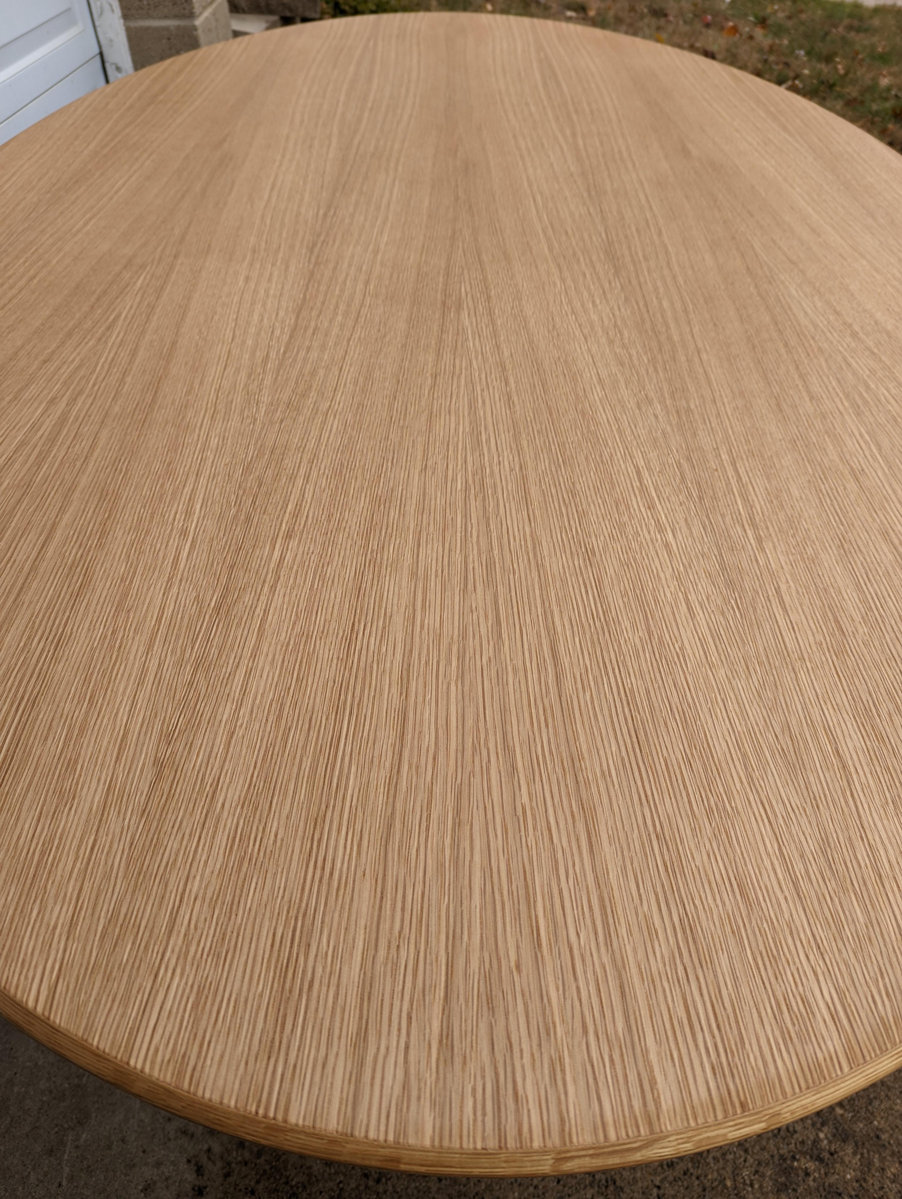 White Oak Oval Table in the Style of Florence Knoll 3
