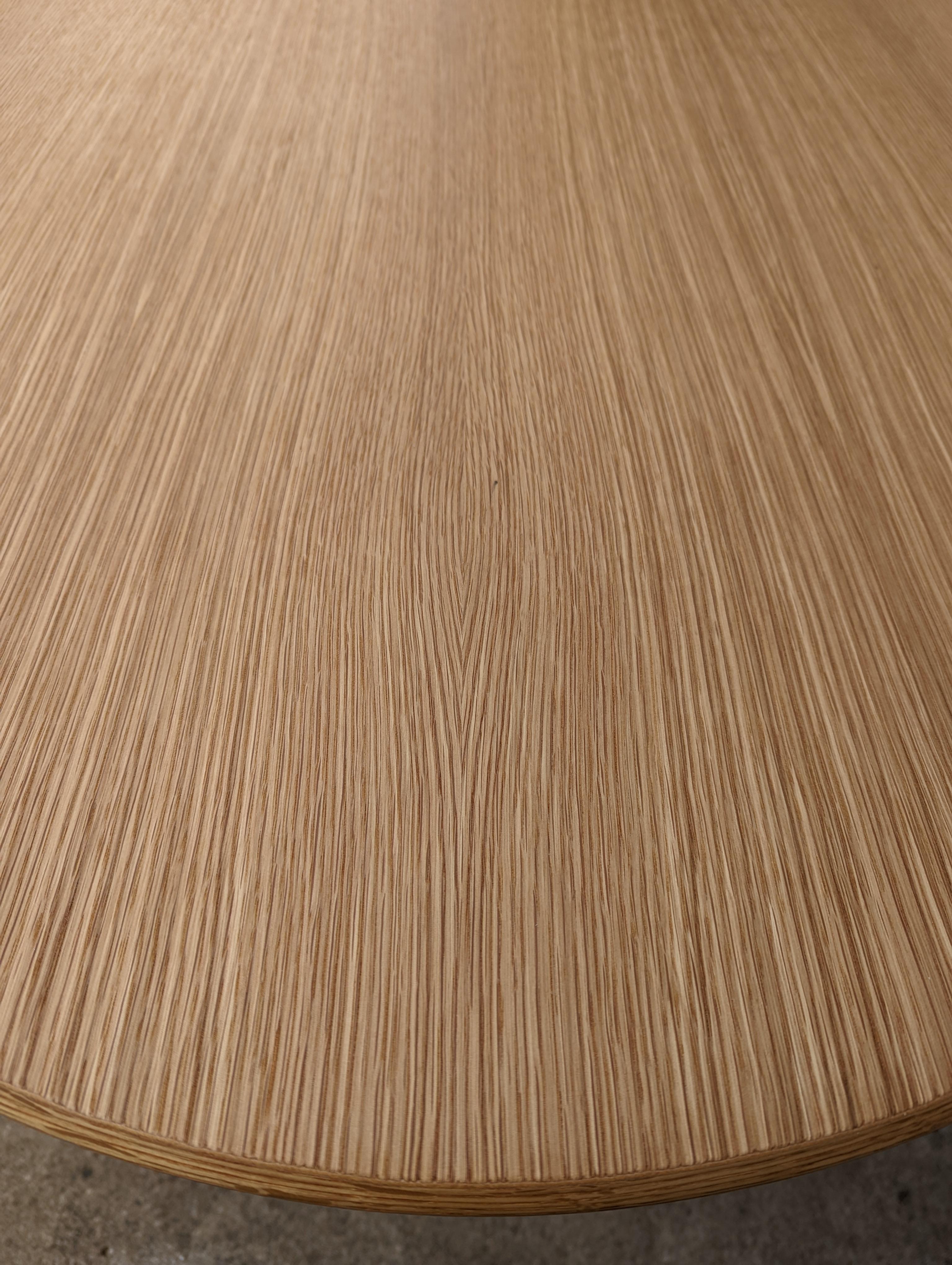 White Oak Oval Table in the Style of Florence Knoll 2