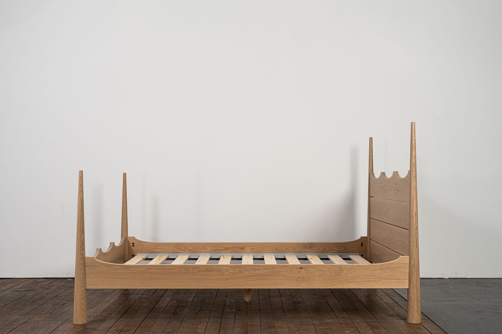 Moderne Lit Ponte en Oak Oak - Queen en vente