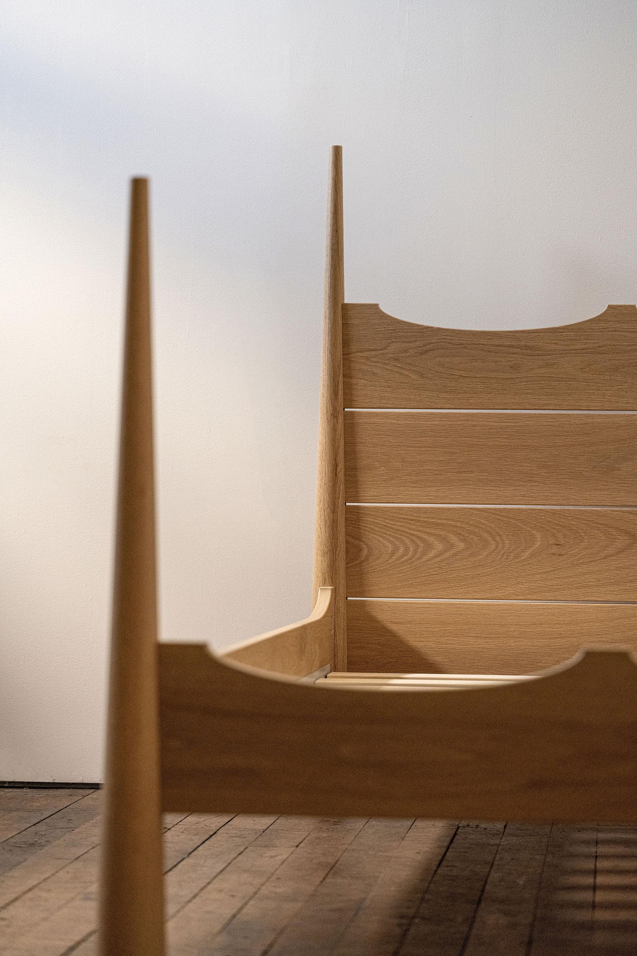 Américain Lit Ponte en Oak Oak - Queen en vente