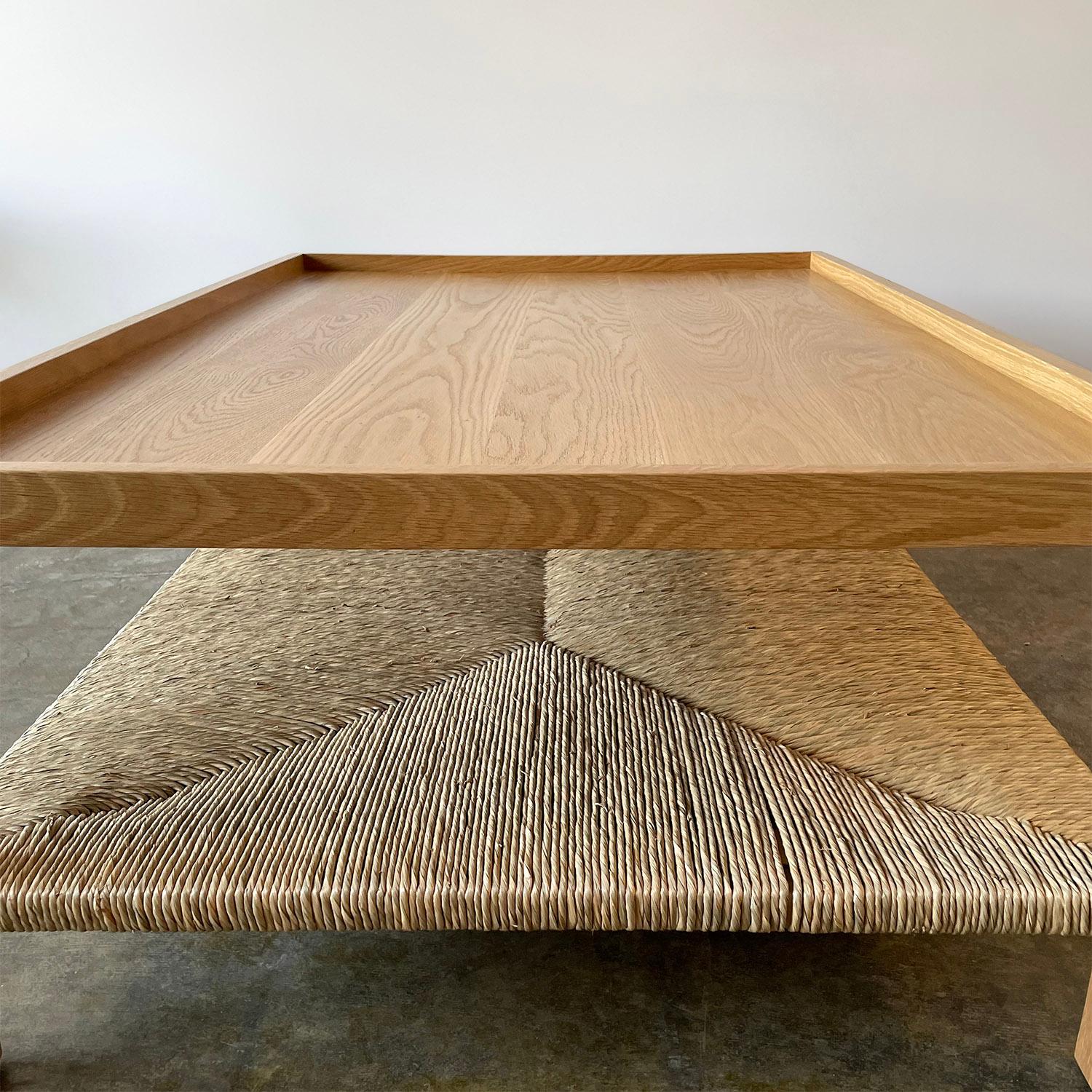 White Oak & Rush Coffee Table by Amber Interiors 2
