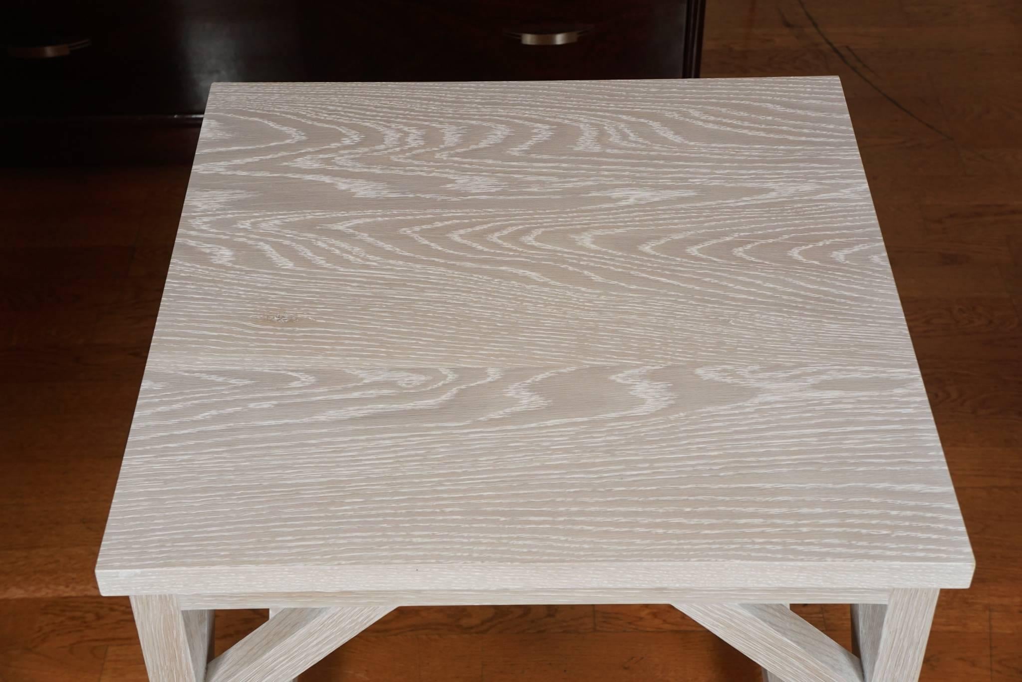Contemporary White Oak Side Table