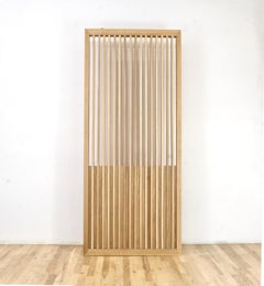 White Oak Solid Wood Screen Door Pivot Hinge Minimalism