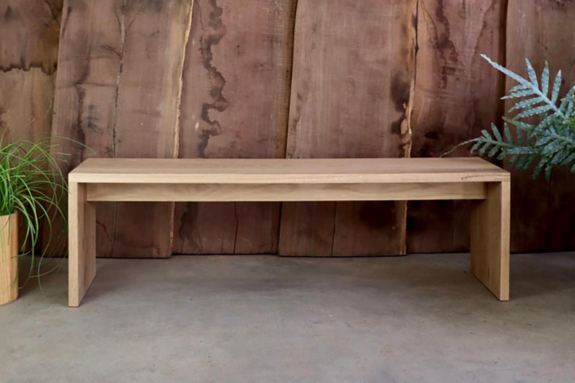 This solid white oak bench has a clean, quiet design and is built to last. Easy to customize to your preferred dimensions and offered in several wood species. Handmade in Portland, Oregon with mortise and tenon joinery in material's workshop.