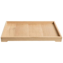 Solid White Oak and Brass Tray for Barware or Ottoman Display or Jewelry