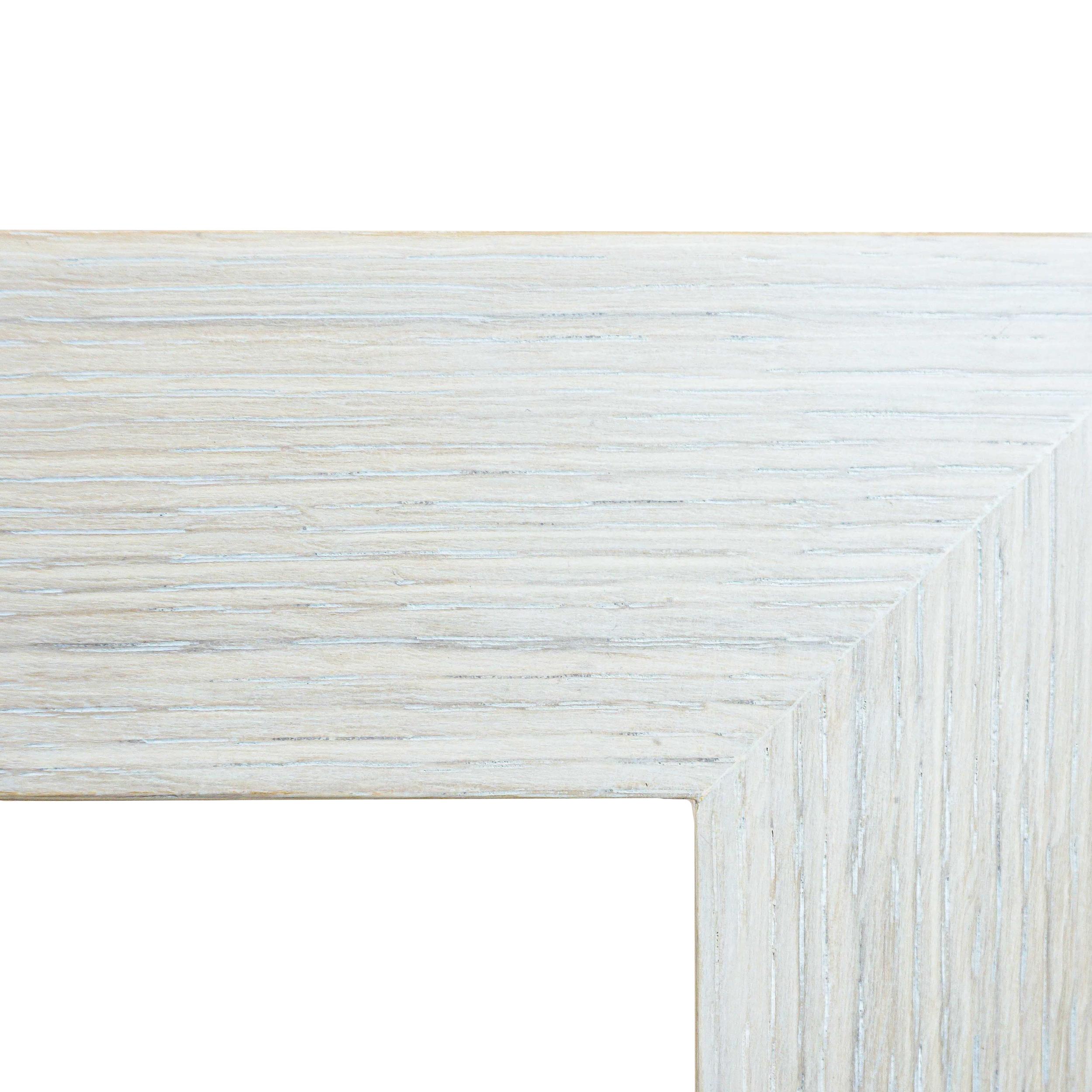White Oak Veneer Waterfall Console with Clear Finish For Sale 8