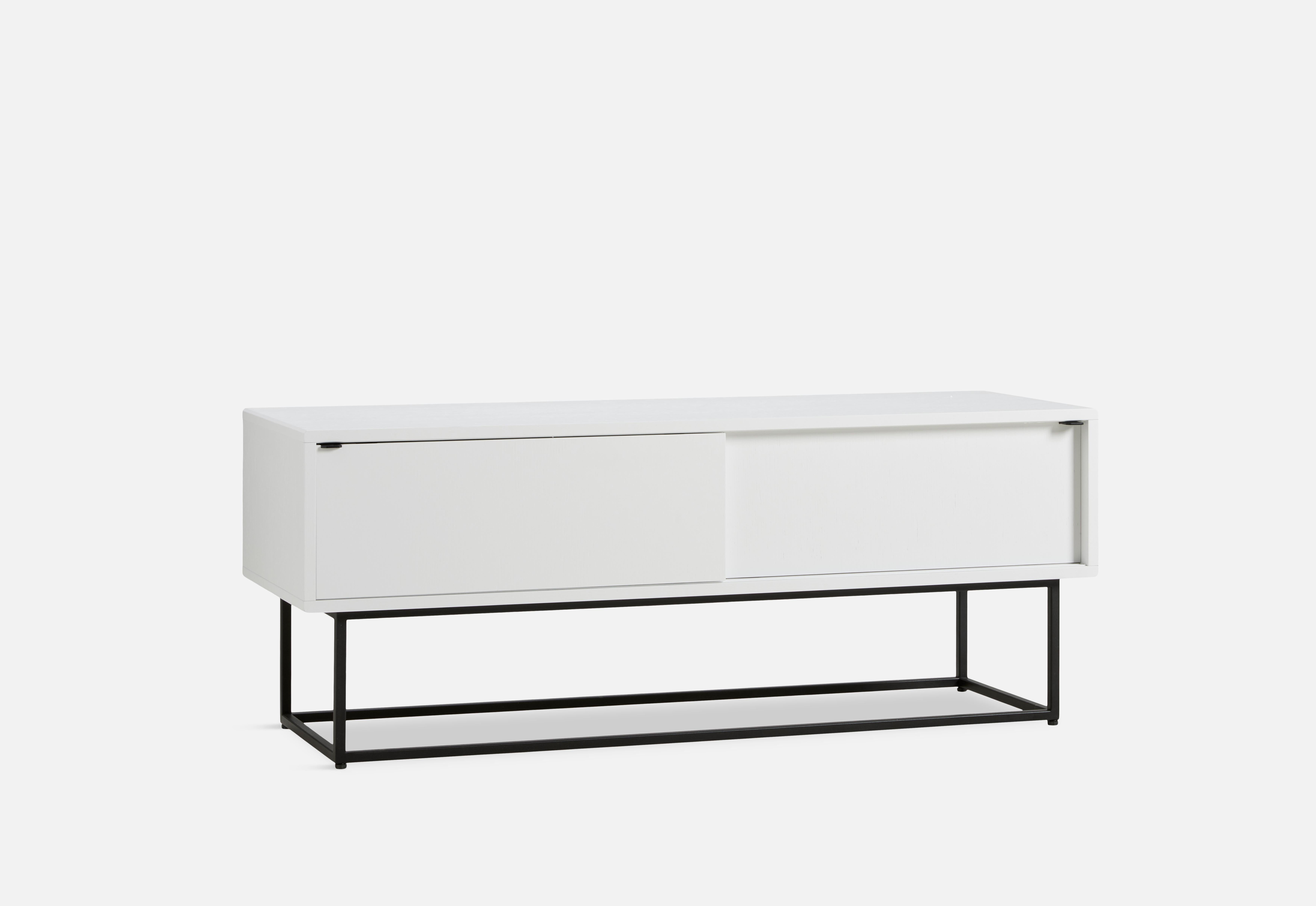 White oak virka low sideboard by Ropke Design and Moaak
Materials: Oak, Metal.
Dimensions: D 40 x W 120 x H 47 cm
Also available in different colours and materials.

The founders, Mia and Torben Koed, decided to put their 30 years of experience