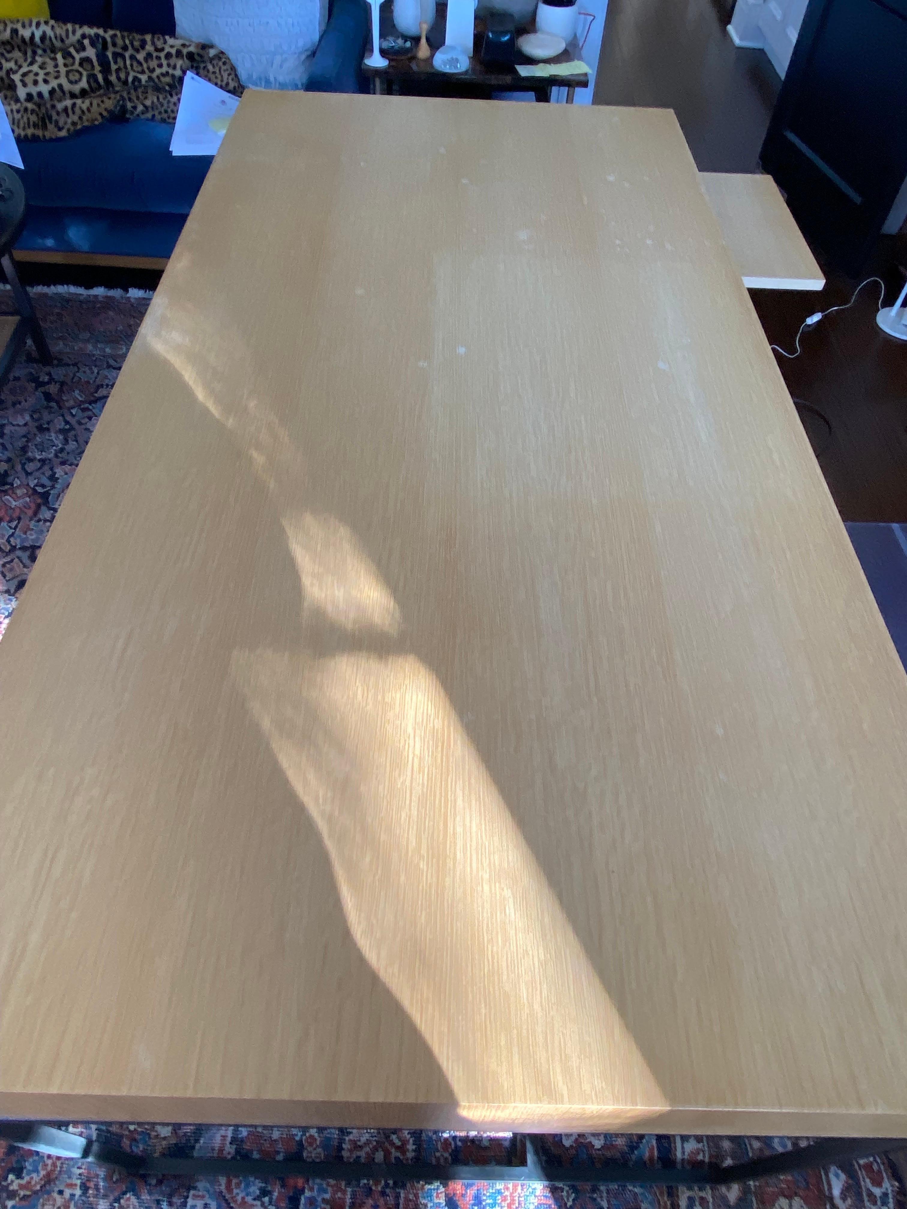 White Oak & Walnut Thin Frame Desk by Lawson-Fenning 9