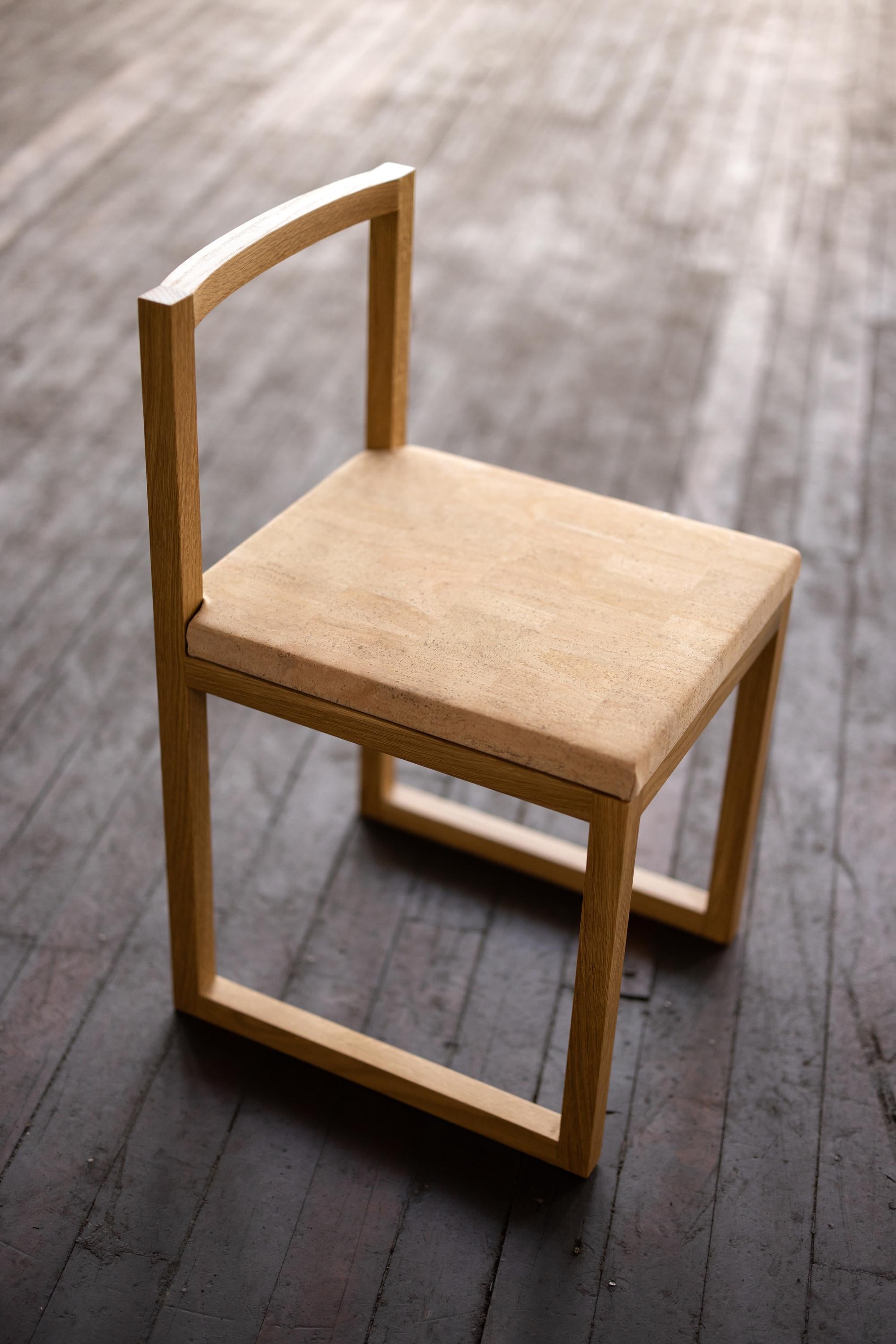 white oak desk chair