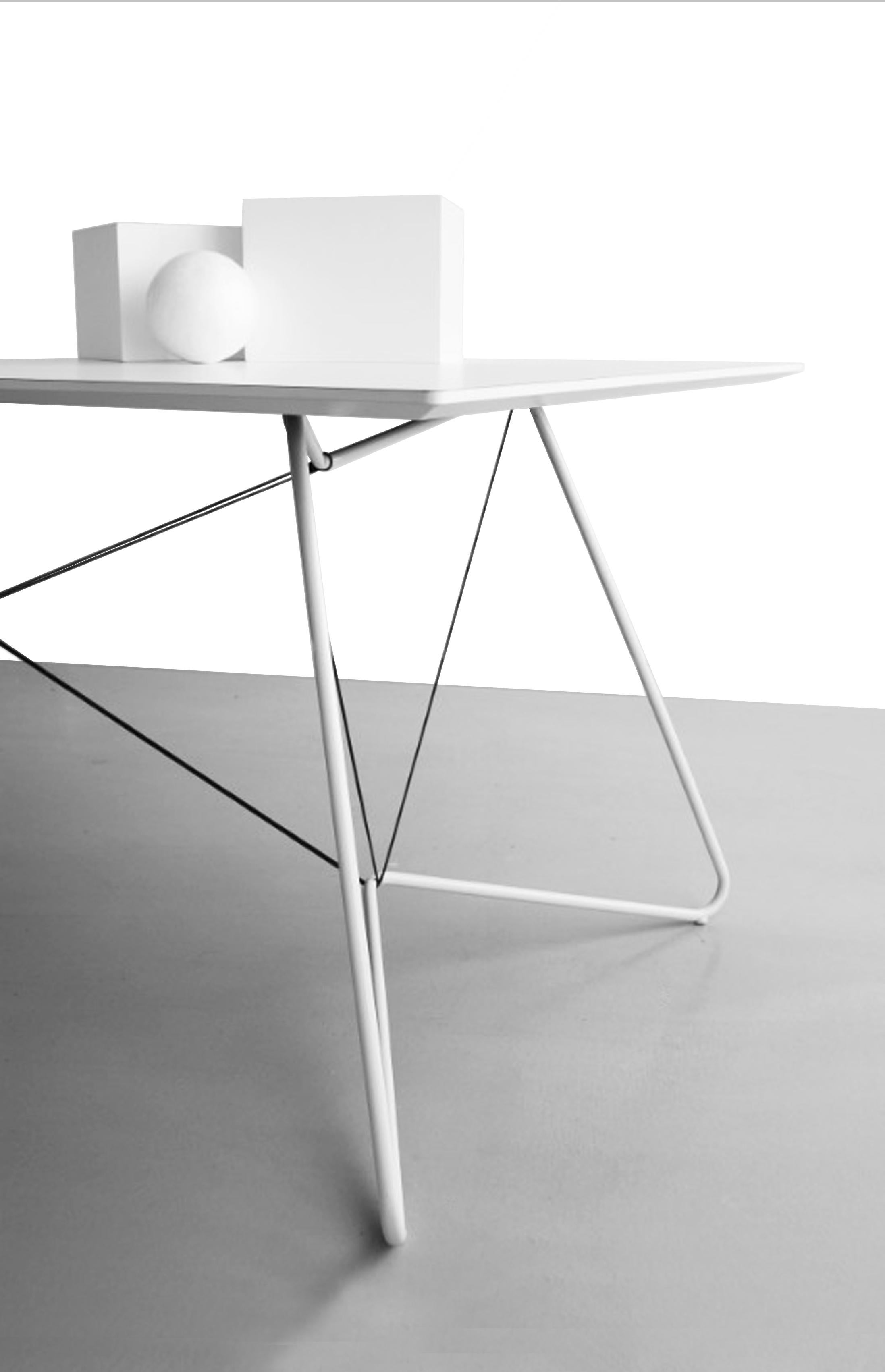 Post-Modern White Oas Table 200 by OK Design For Sale