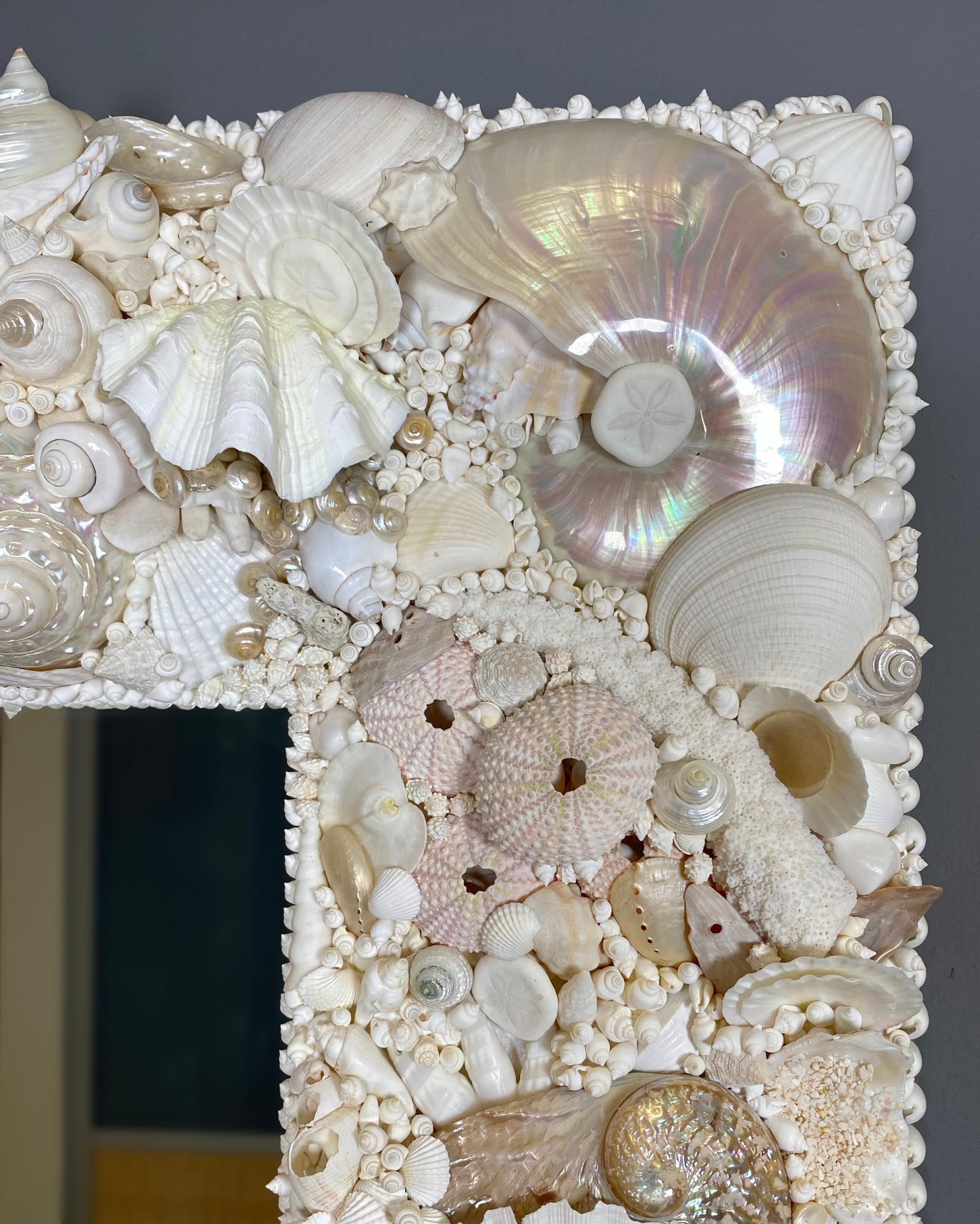 White Ocean, Unique Shell Mirror by Shellman Scandinavia 1