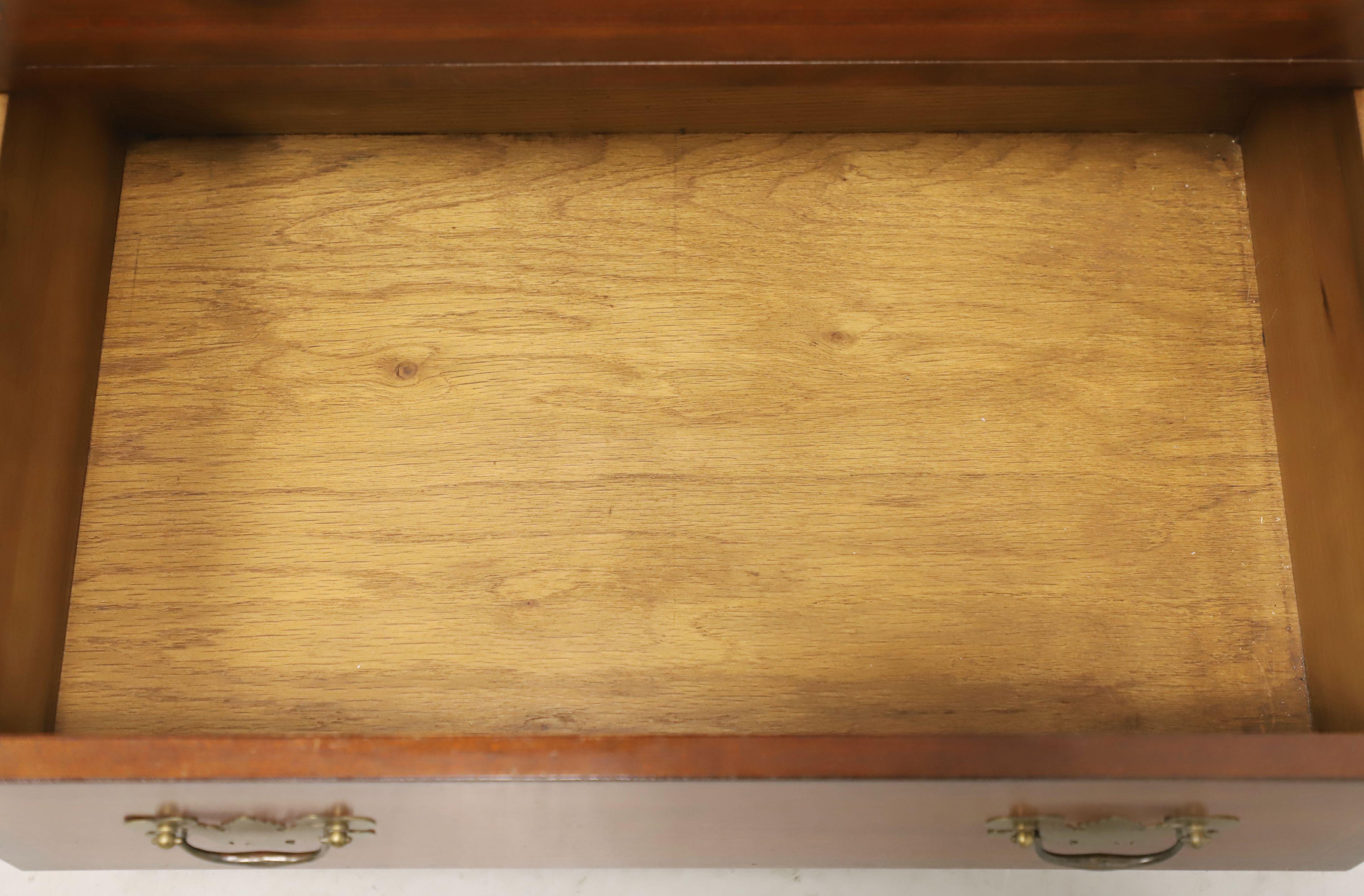 WHITE OF MEBANE Banded Mahogany Chippendale Dressing Chest For Sale 3