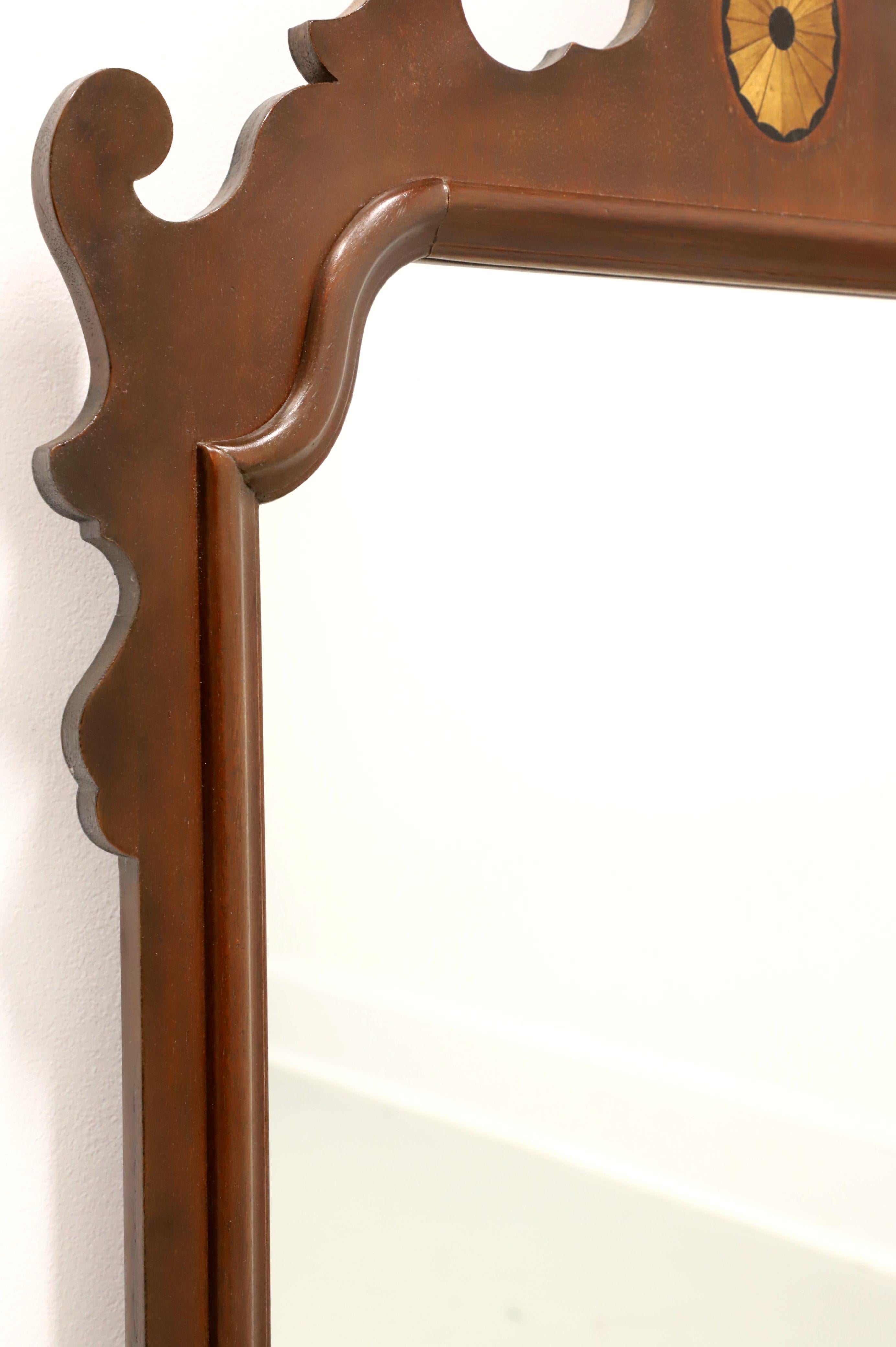 American WHITE OF MEBANE Banded Mahogany Chippendale Dressing Mirror For Sale