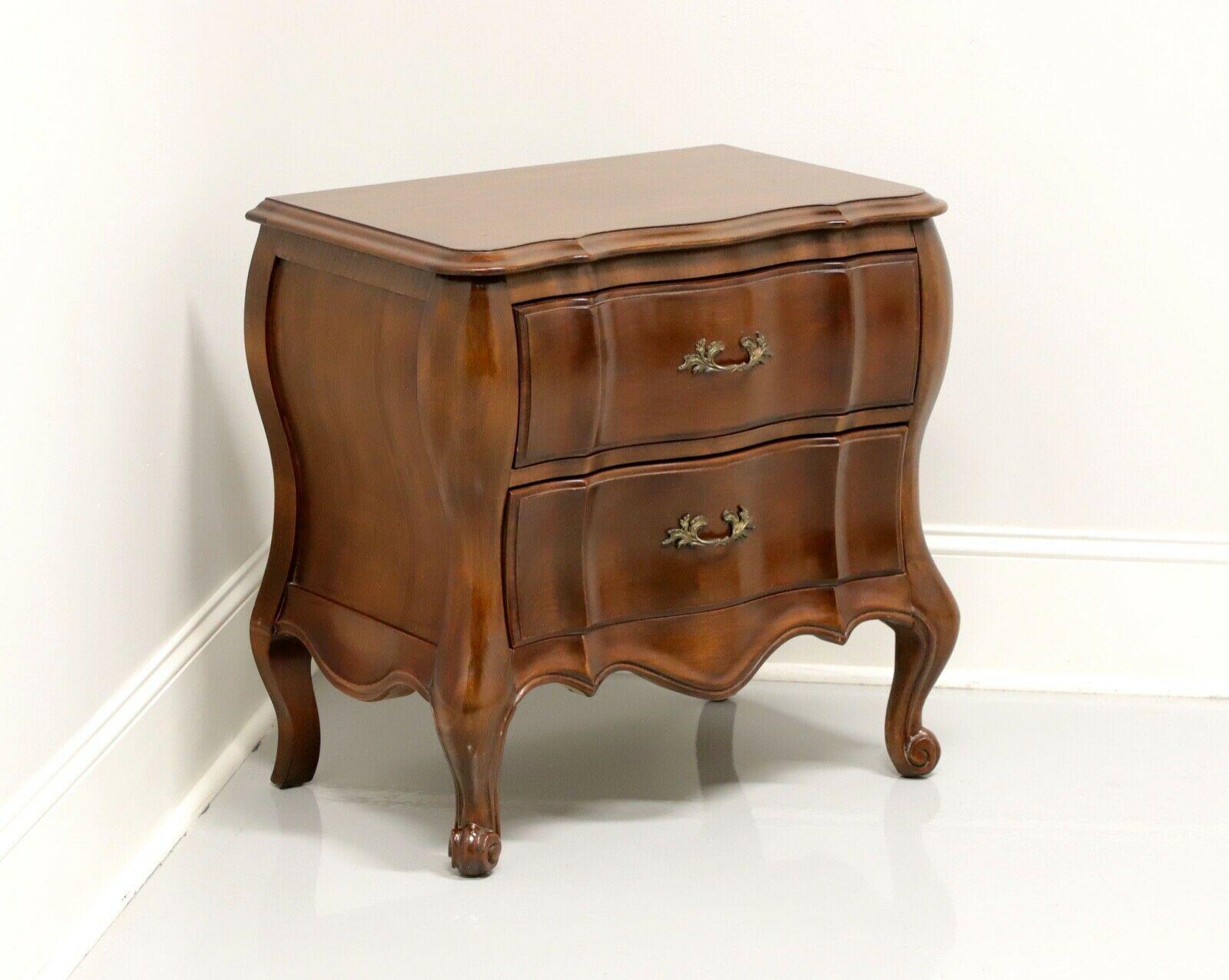 WHITE of Mebane French Country Walnut Nightstand / Bedside Chest 3