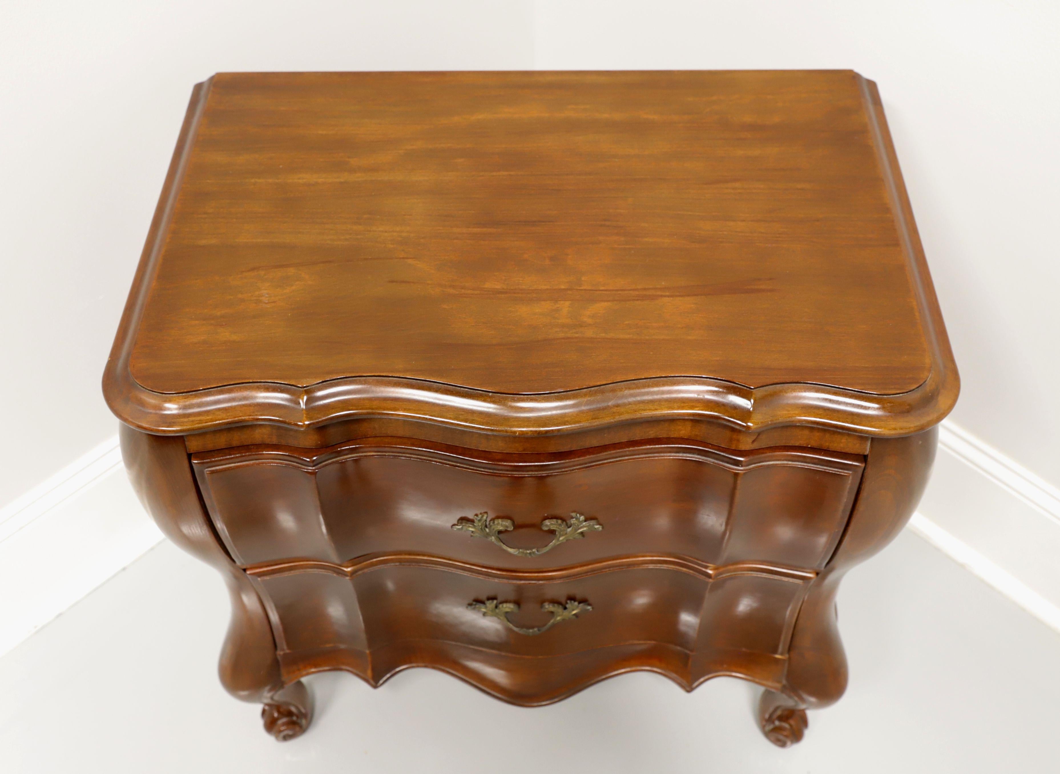 WHITE of Mebane French Country Walnut Nightstand / Bedside Chest In Good Condition In Charlotte, NC