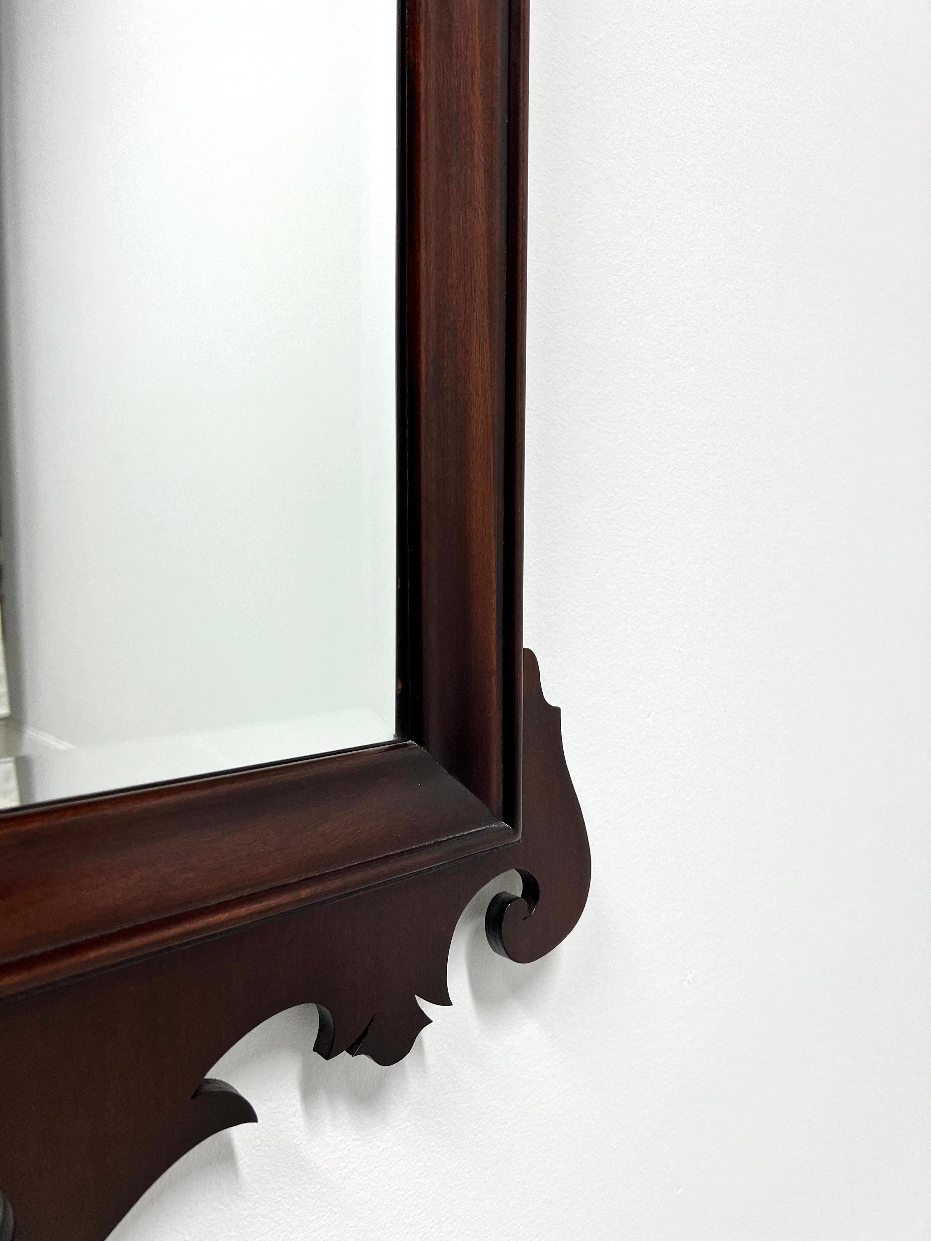 WHITE OF MEBANE Mahogany Chippendale Style Beveled Wall Mirror For Sale 1
