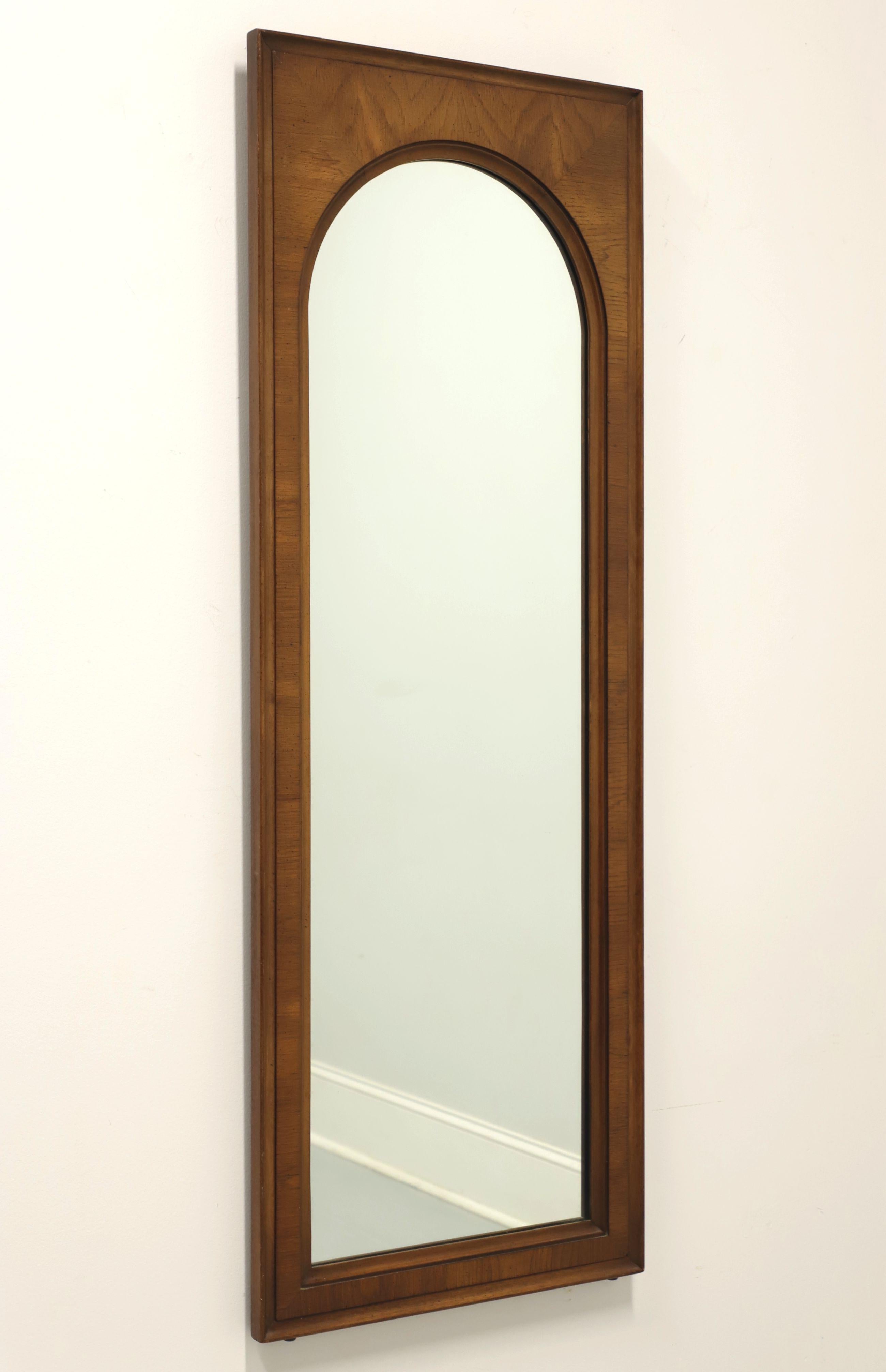 WHITE OF MEBANE Mid 20th Century Modern Walnut Arched Wall Mirror 1