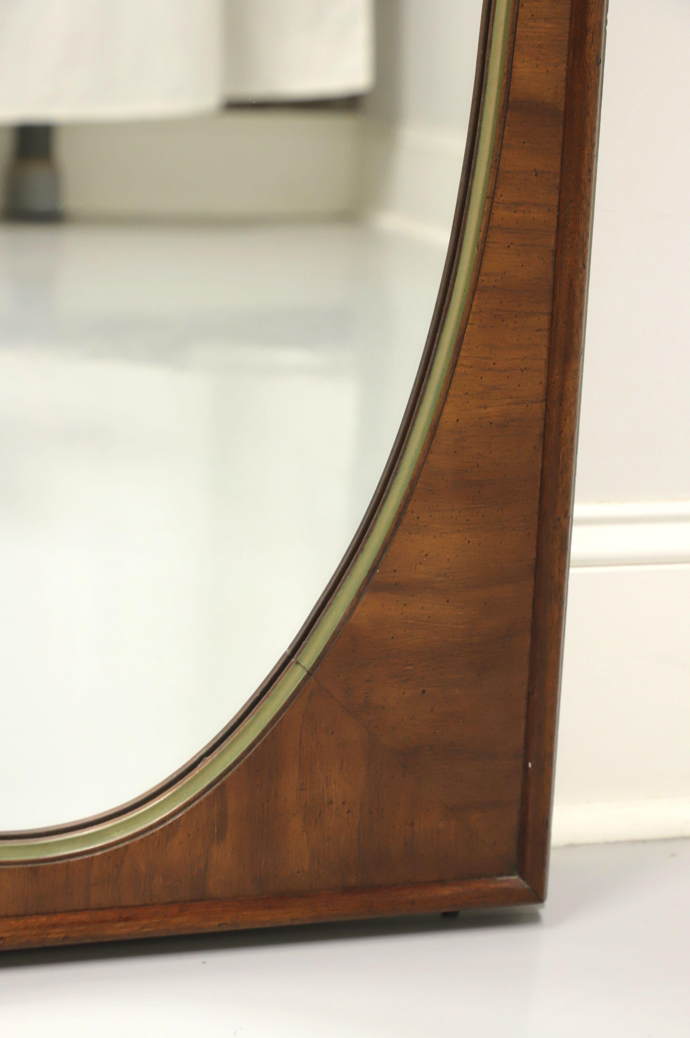 20th Century WHITE OF MEBANE Mid Century Oval Mirror in Rectangular Frame - B For Sale