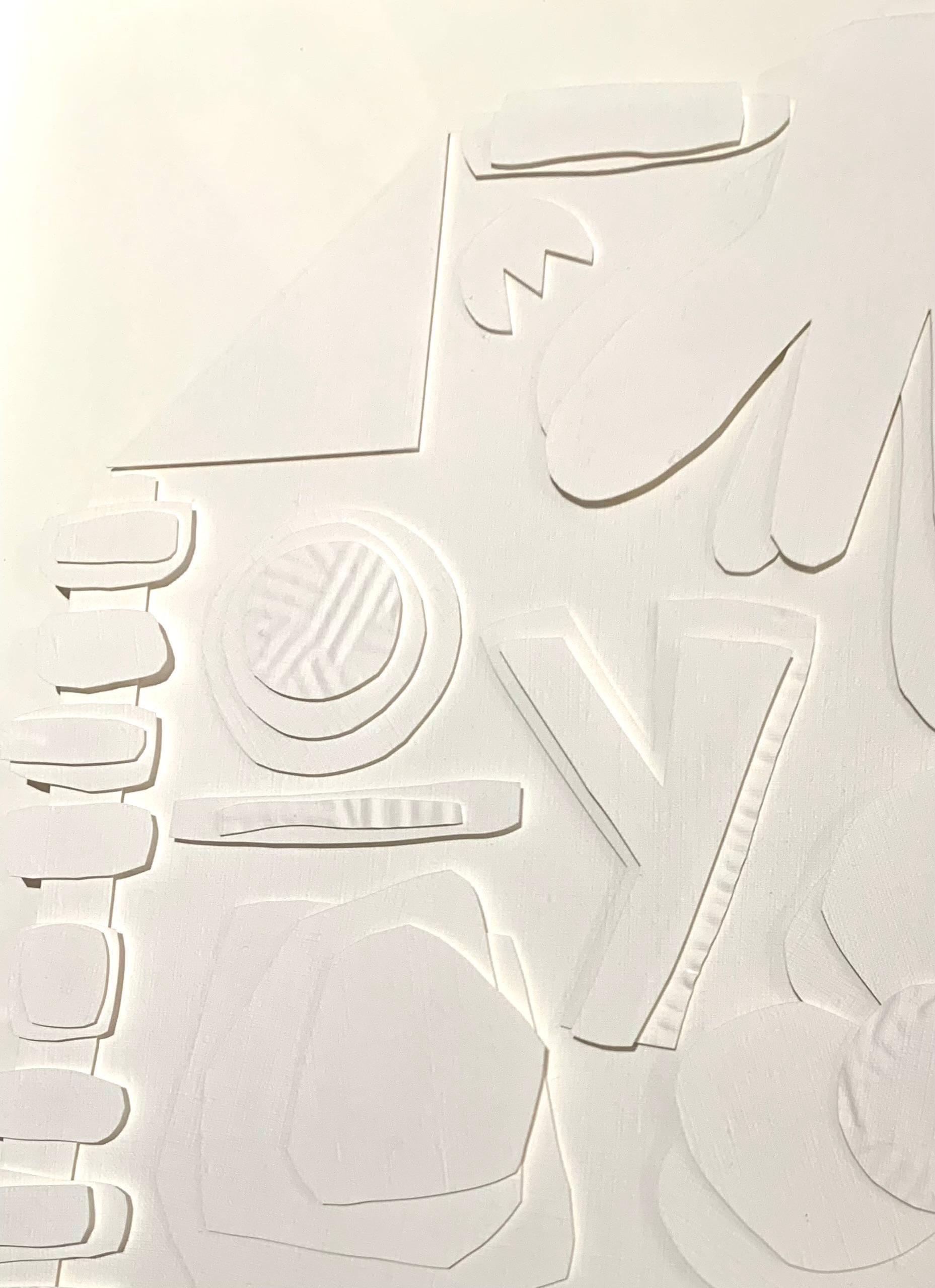 White On White Paper Cuts Collage von Nurit Amdur, Vereinigte Staaten, Contemporary im Zustand „Neu“ im Angebot in New York, NY