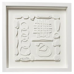 White On White Paper Cuts Collage di Nurit Amdur, Stati Uniti, Contemporary